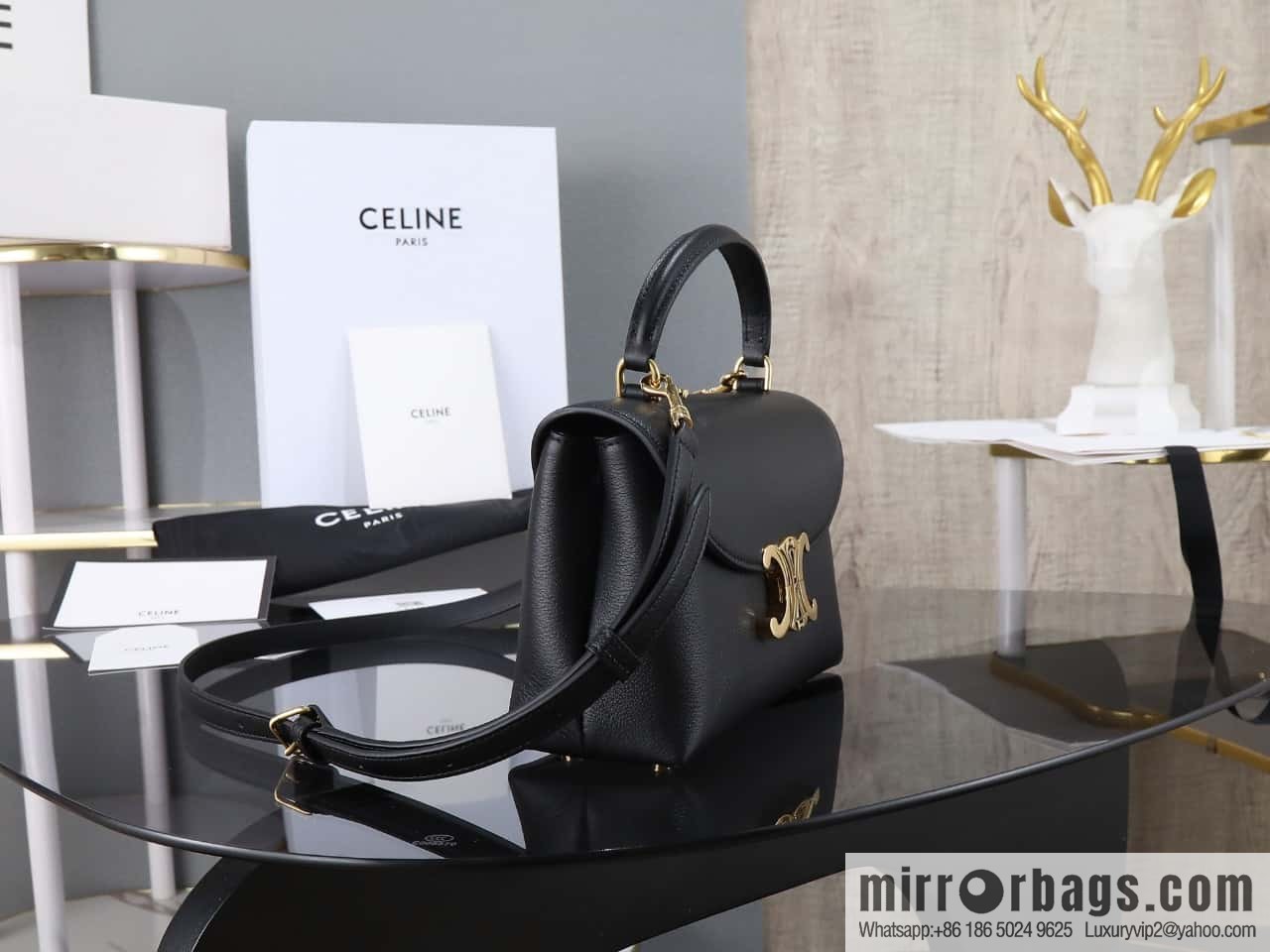 [Premium all-steel hardware] New product launched CE Arc de Triomphe Kelly handbag, item number 118113