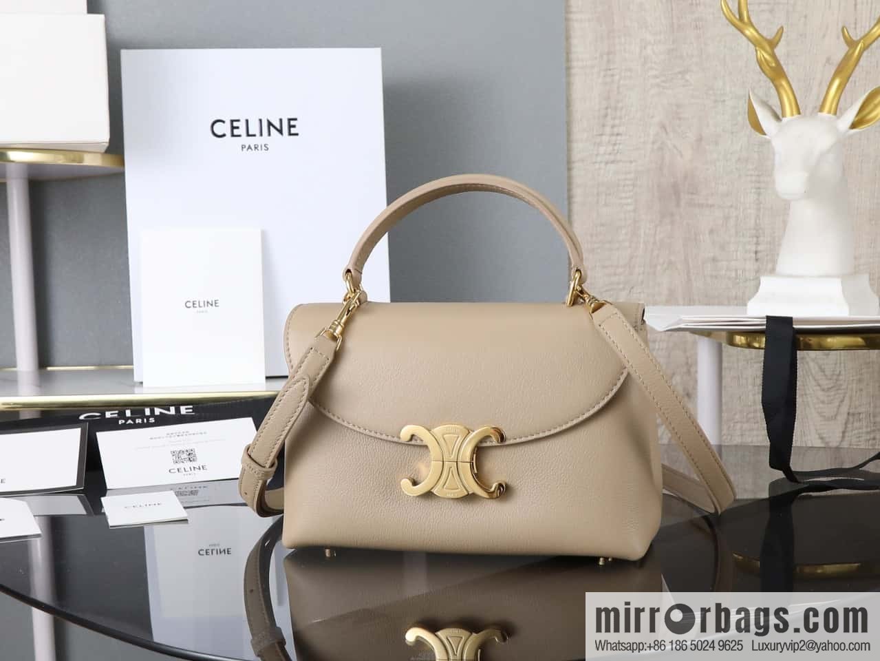[Premium all-steel hardware] New product launched CE Arc de Triomphe Kelly handbag, item number 118113