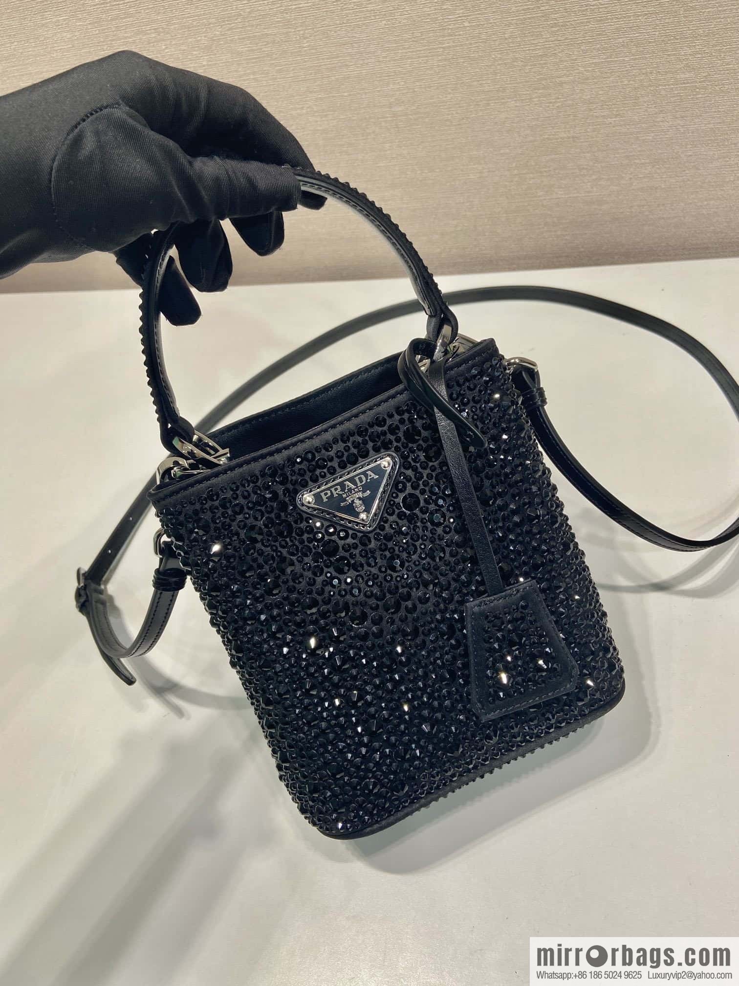 PRADA 🎉 crystal bucket bag 🎉 1BA373 crystal bag