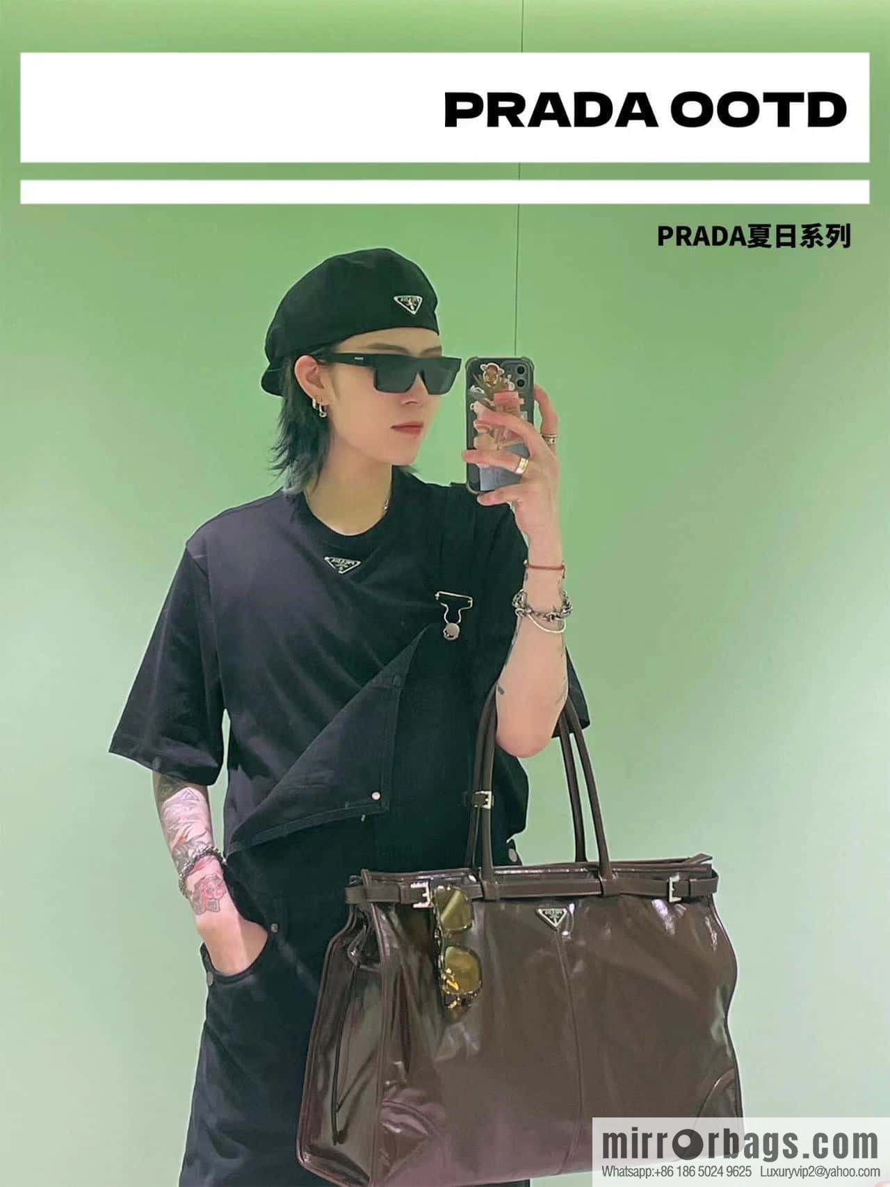 PRADA 🎉 LusSo lf oil wax leather 🎉 1BA439 King 🎉🎉 burgundy