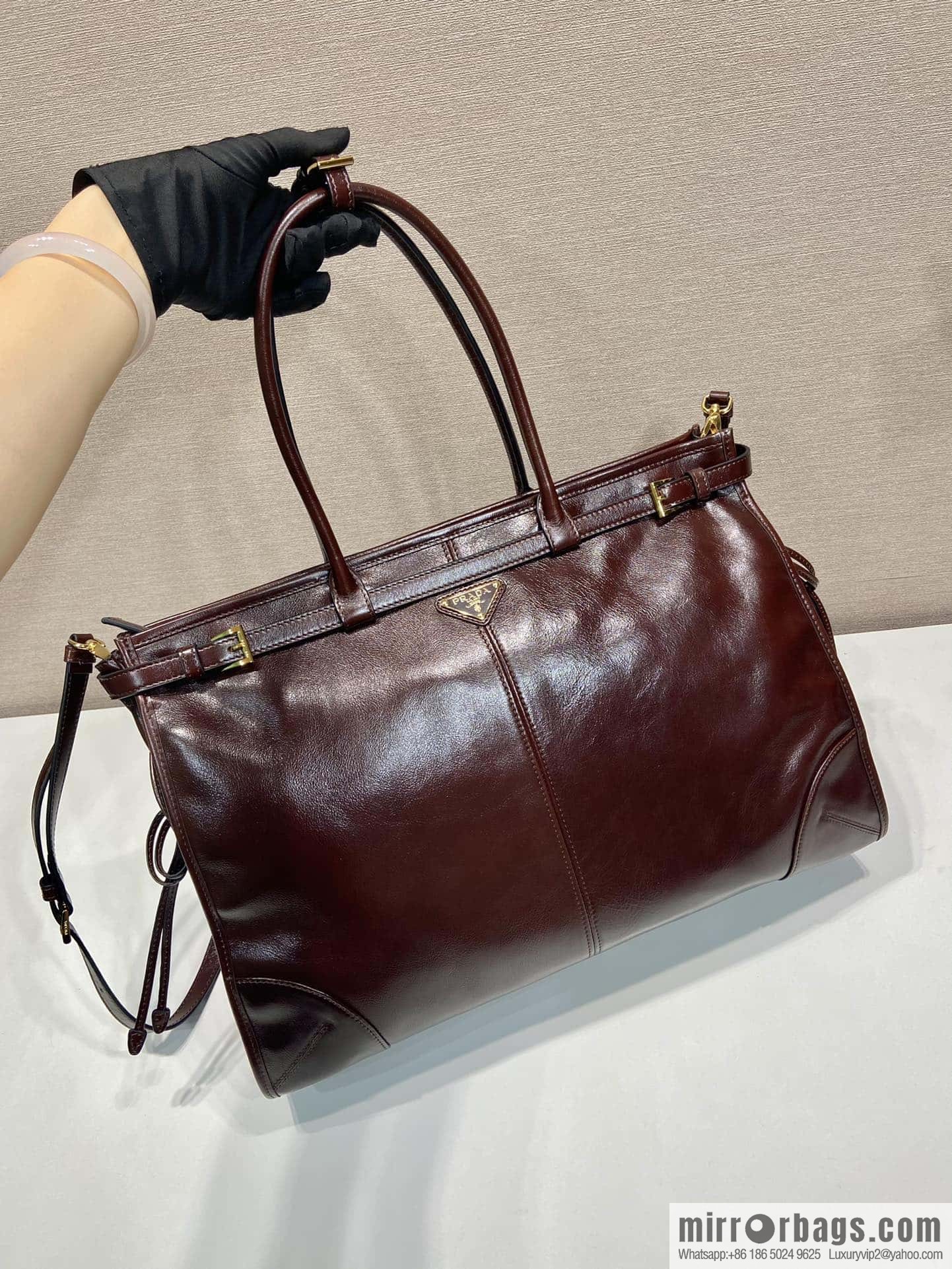 PRADA 🎉 LusSo lf oil wax leather 🎉 1BA439 King 🎉🎉 burgundy