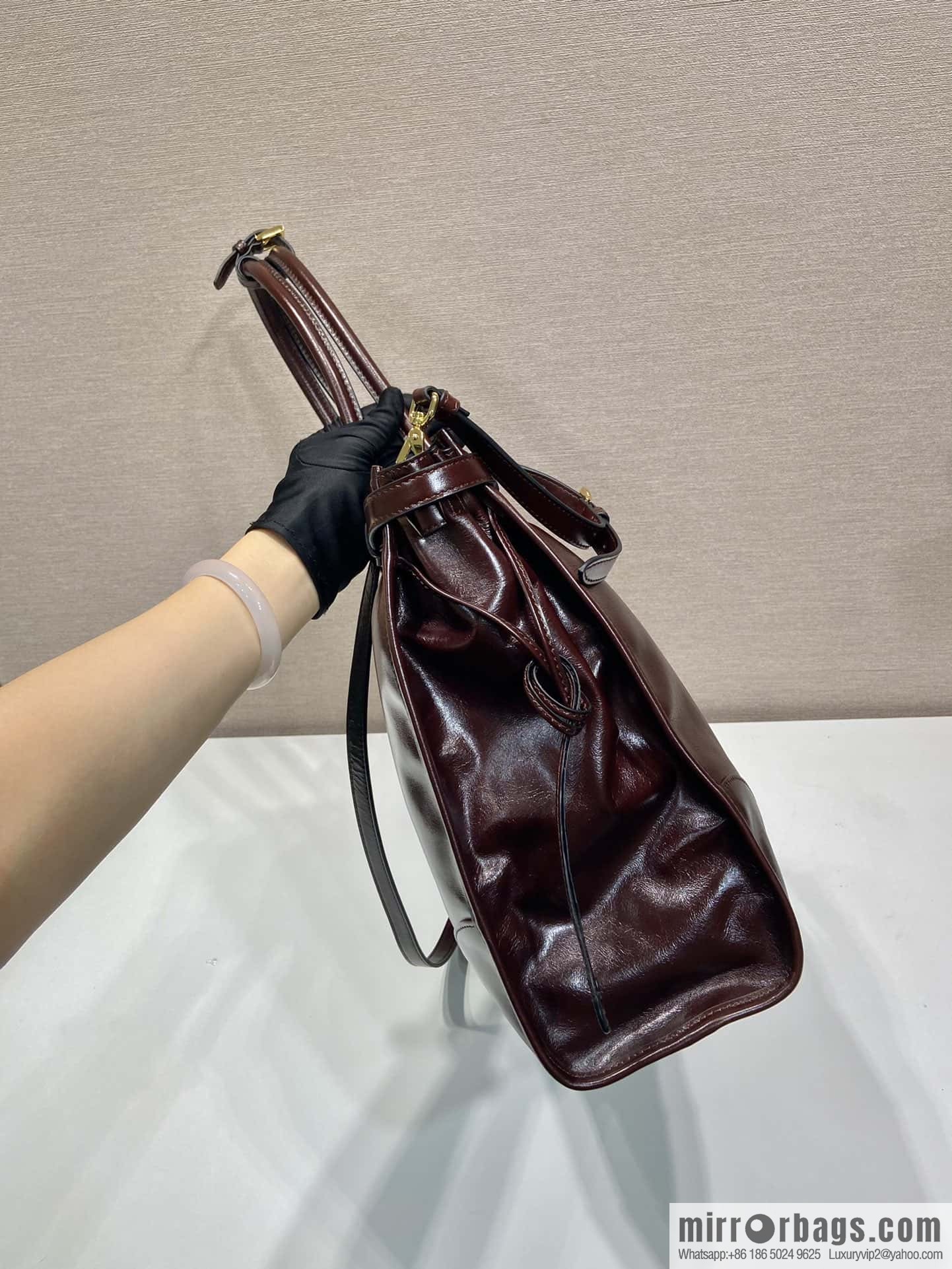PRADA 🎉 LusSo lf oil wax leather 🎉 1BA439 King 🎉🎉 burgundy