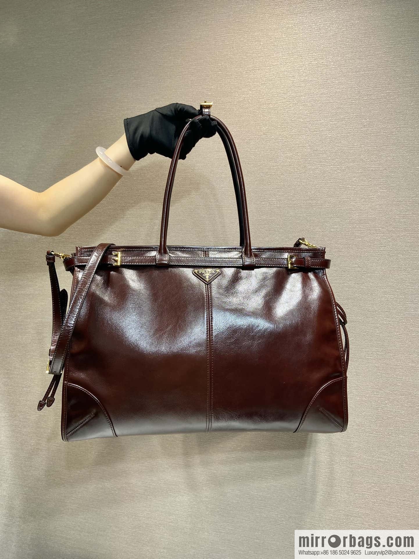 PRADA 🎉 LusSo lf oil wax leather 🎉 1BA439 King 🎉🎉 burgundy