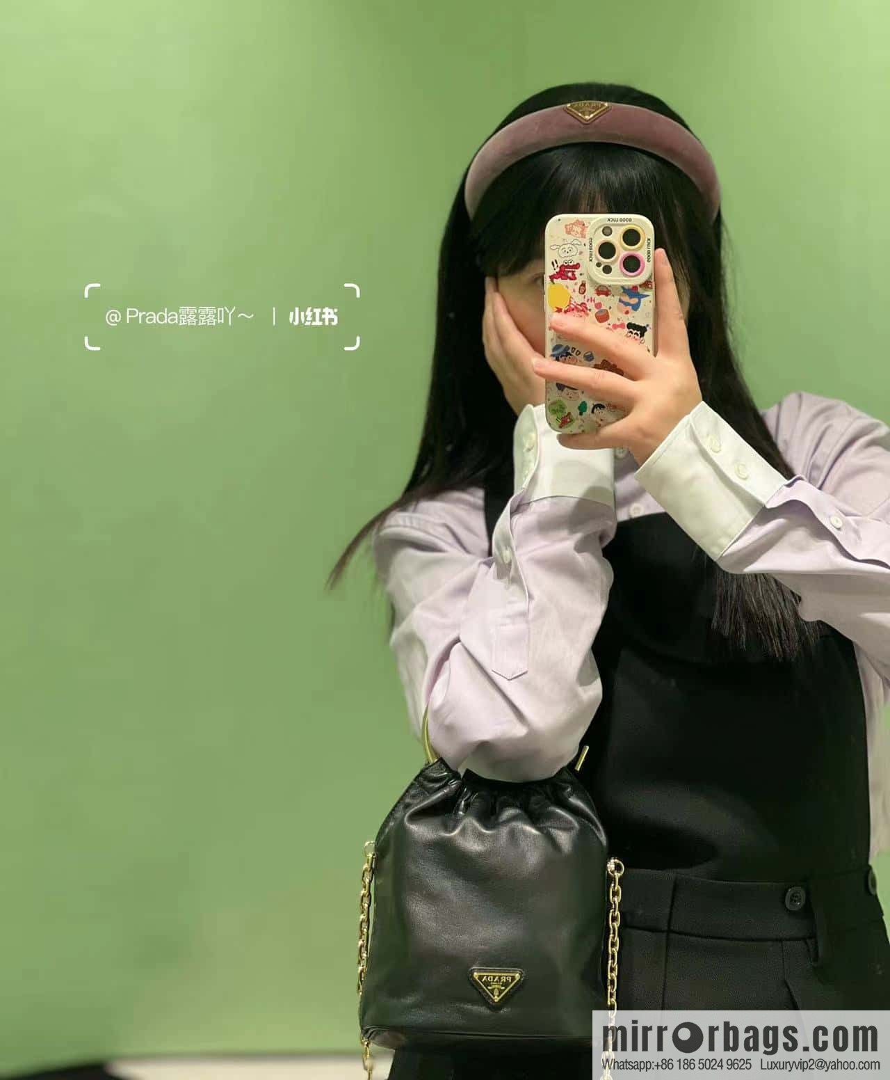 PRADA 🎉 new bucket bag 🎉 1BC227 lambskin 🎉🎉 black