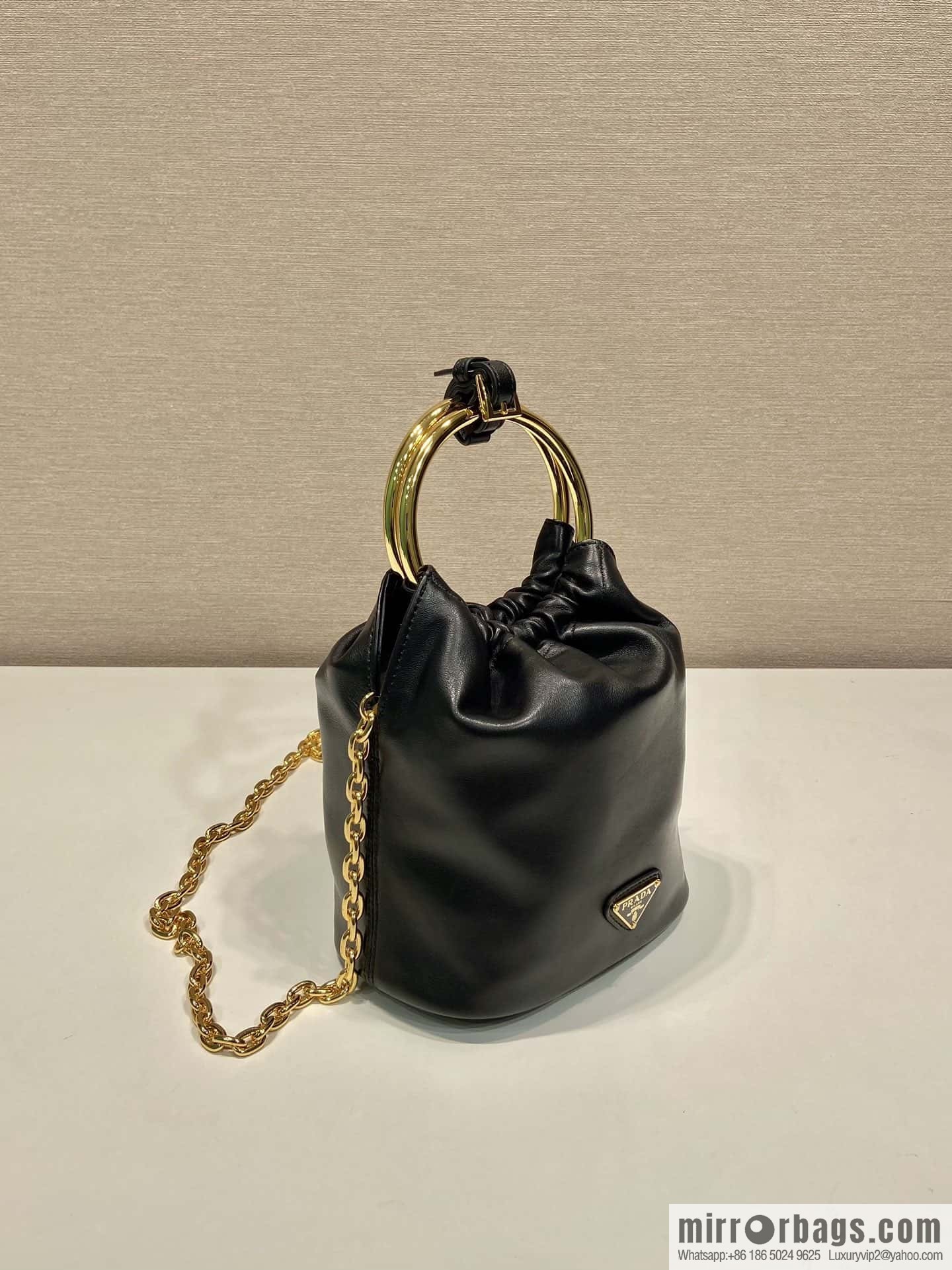 PRADA 🎉 new bucket bag 🎉 1BC227 lambskin 🎉🎉 black