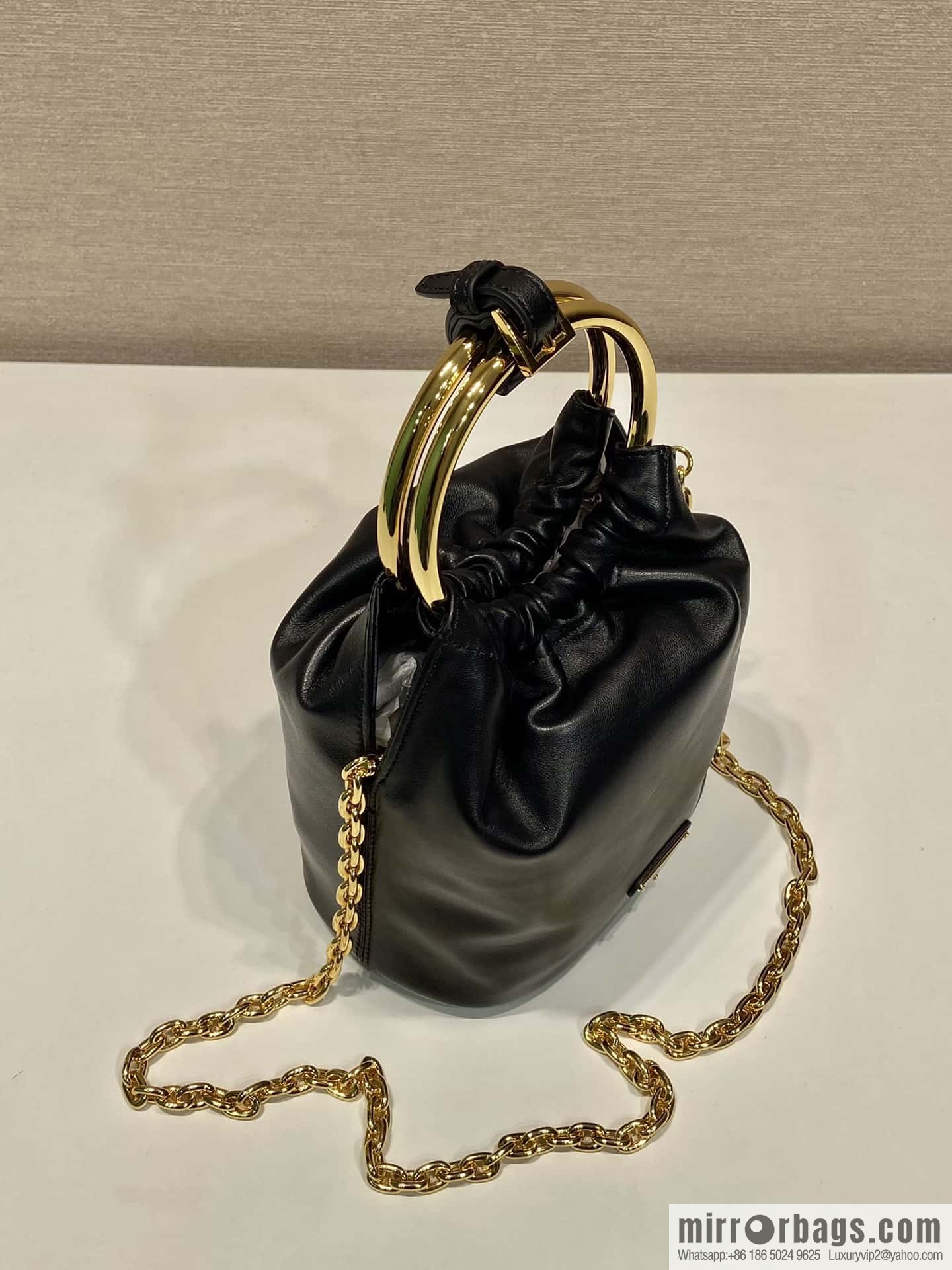 PRADA 🎉 new bucket bag 🎉 1BC227 lambskin 🎉🎉 black