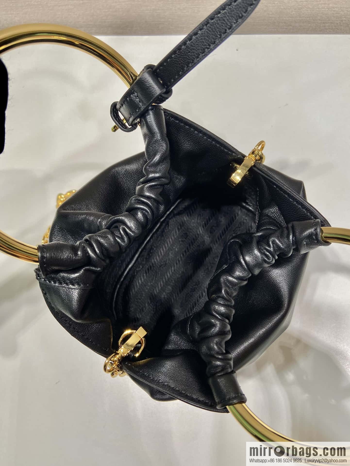 PRADA 🎉 new bucket bag 🎉 1BC227 lambskin 🎉🎉 black