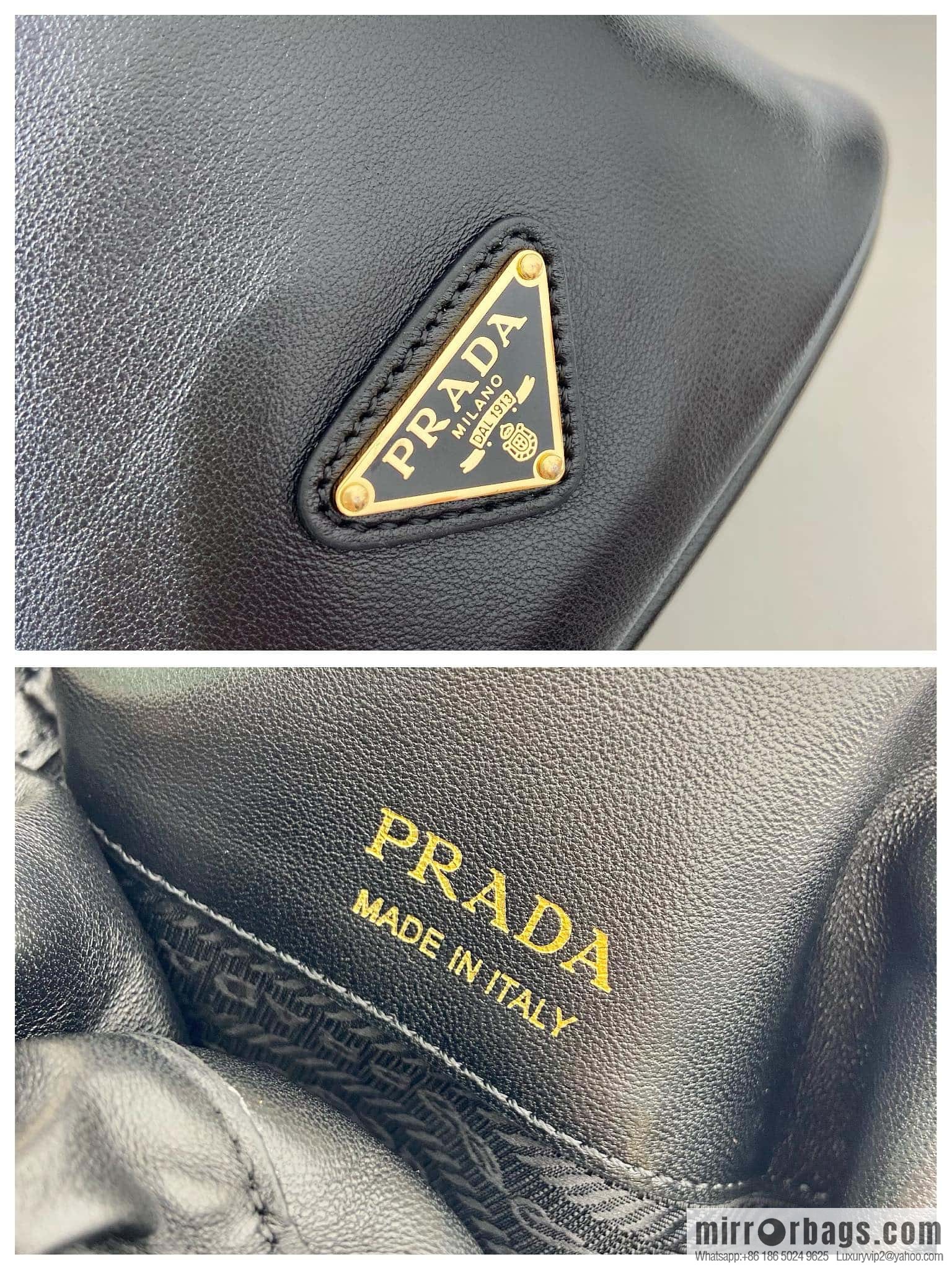 PRADA 🎉 new bucket bag 🎉 1BC227 lambskin 🎉🎉 black