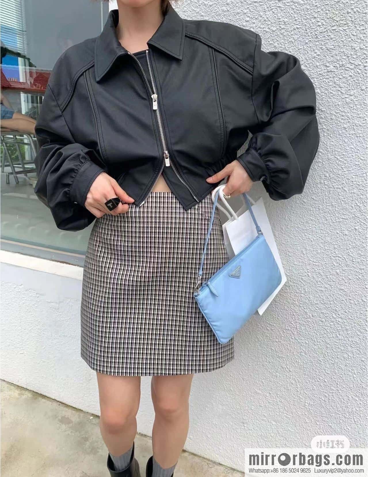 PRADA 🎉 new armpit bag 🎉 1NI545 🎉🎉 haze blue
