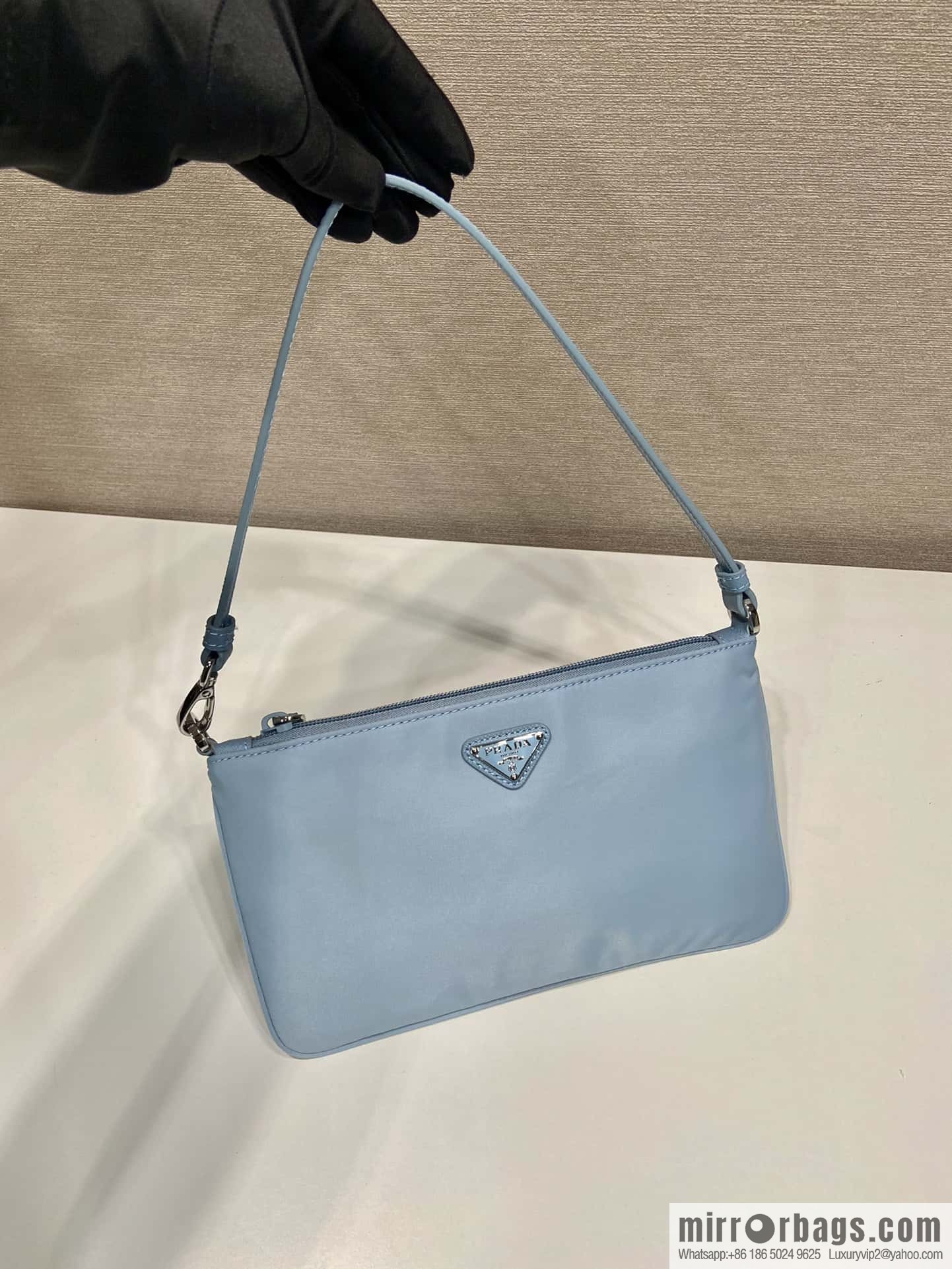 PRADA 🎉 new armpit bag 🎉 1NI545 🎉🎉 haze blue