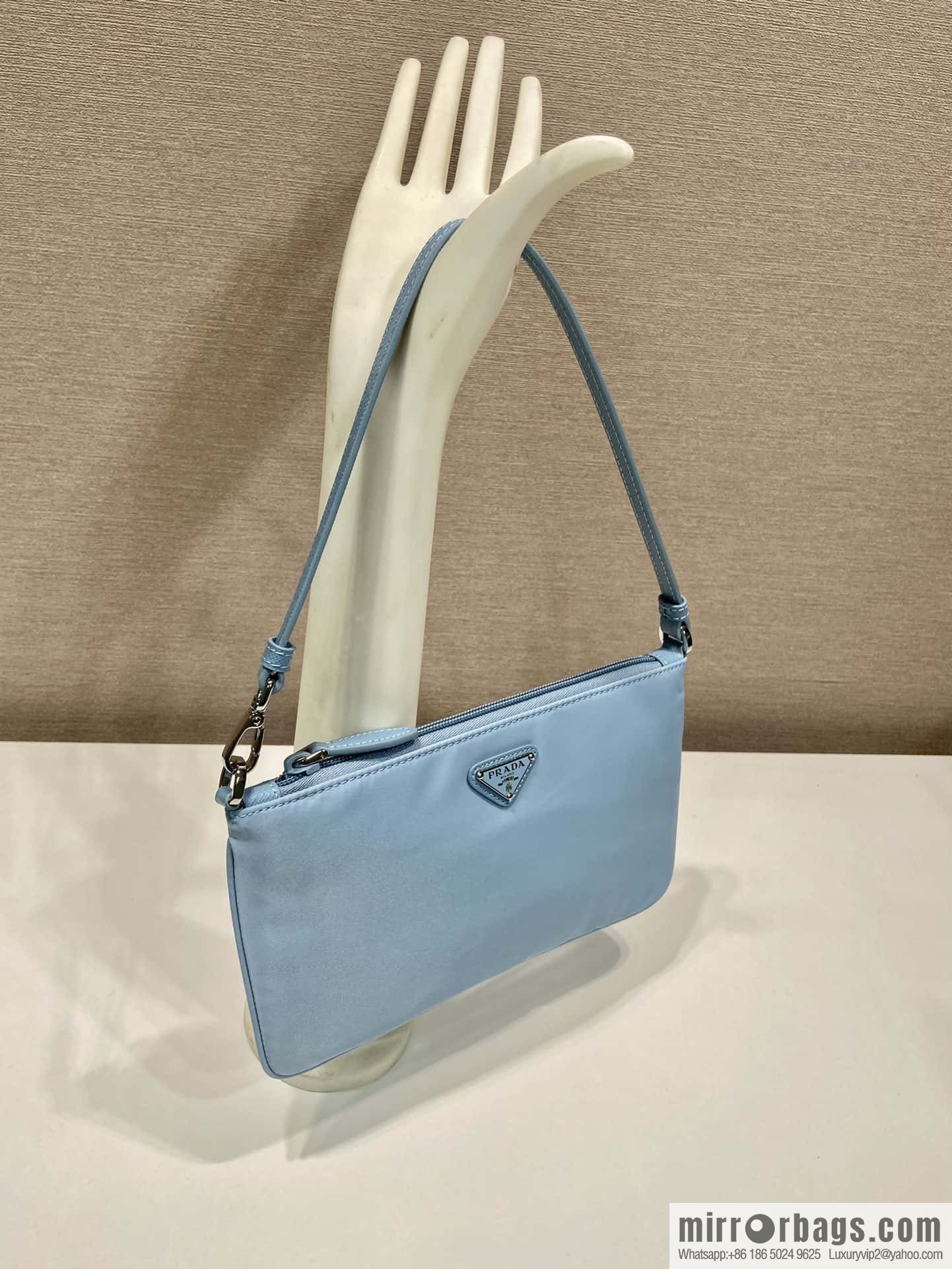 PRADA 🎉 new armpit bag 🎉 1NI545 🎉🎉 haze blue