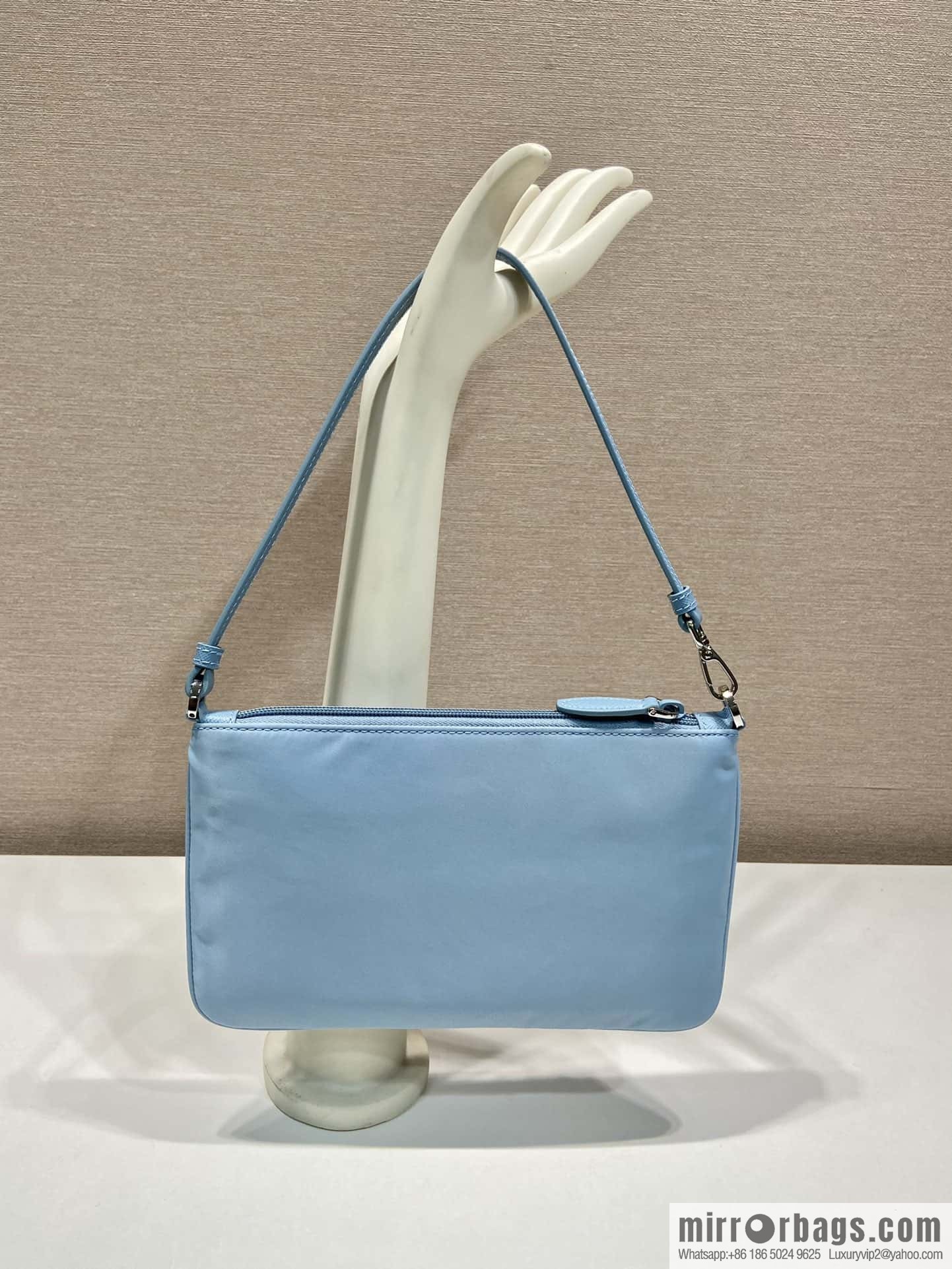 PRADA 🎉 new armpit bag 🎉 1NI545 🎉🎉 haze blue