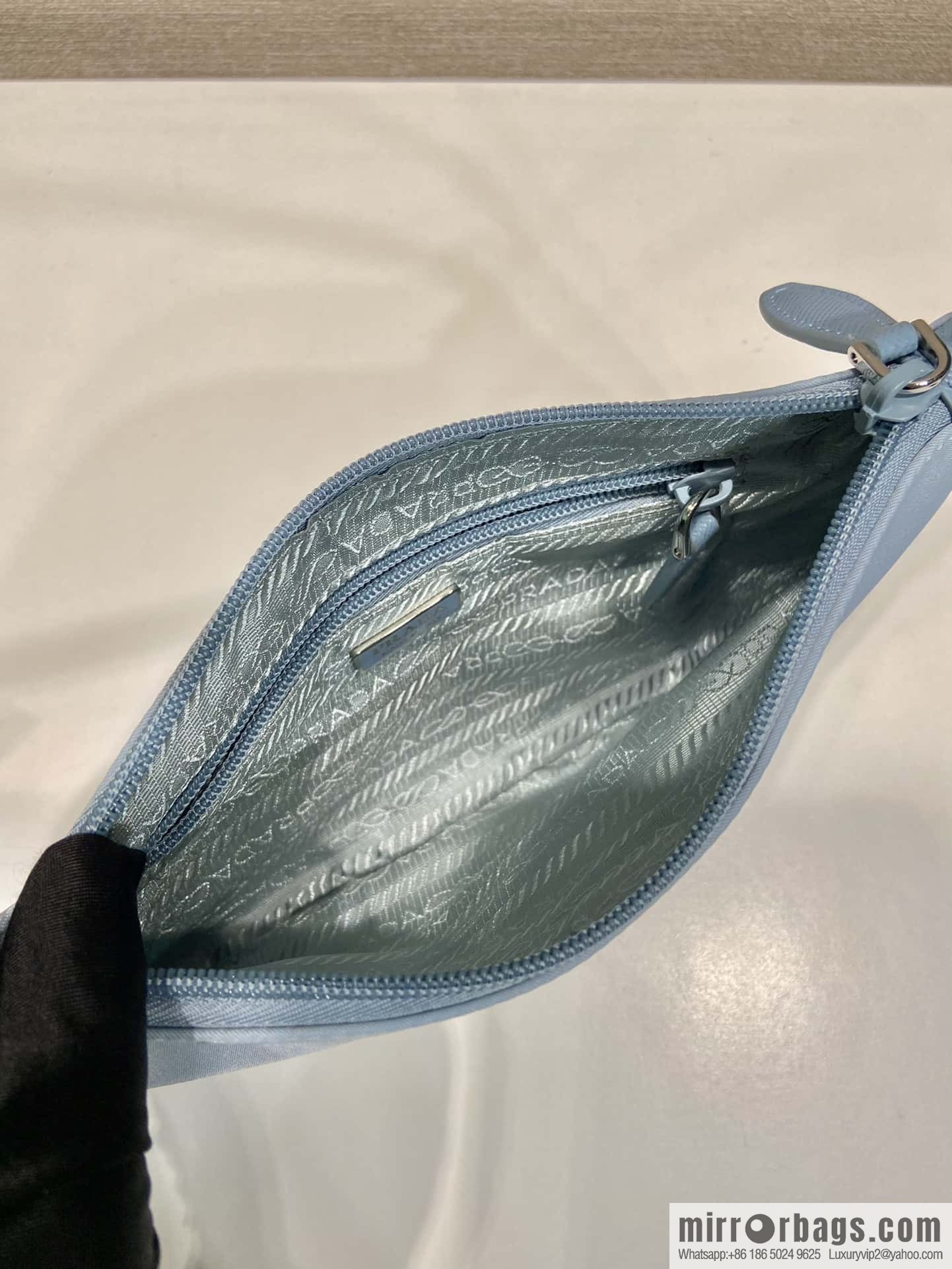 PRADA 🎉 new armpit bag 🎉 1NI545 🎉🎉 haze blue