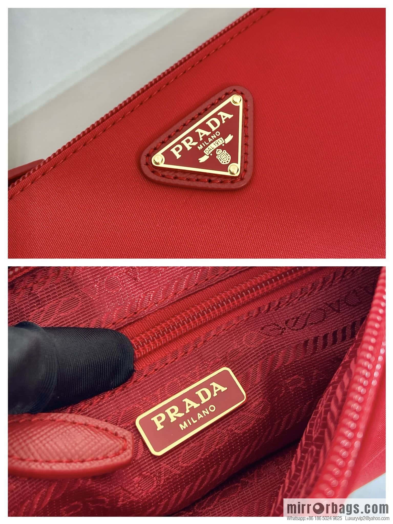 PRADA new armpit bag 🎉🎉 1NI545/K gold new 🎉🎉 red
