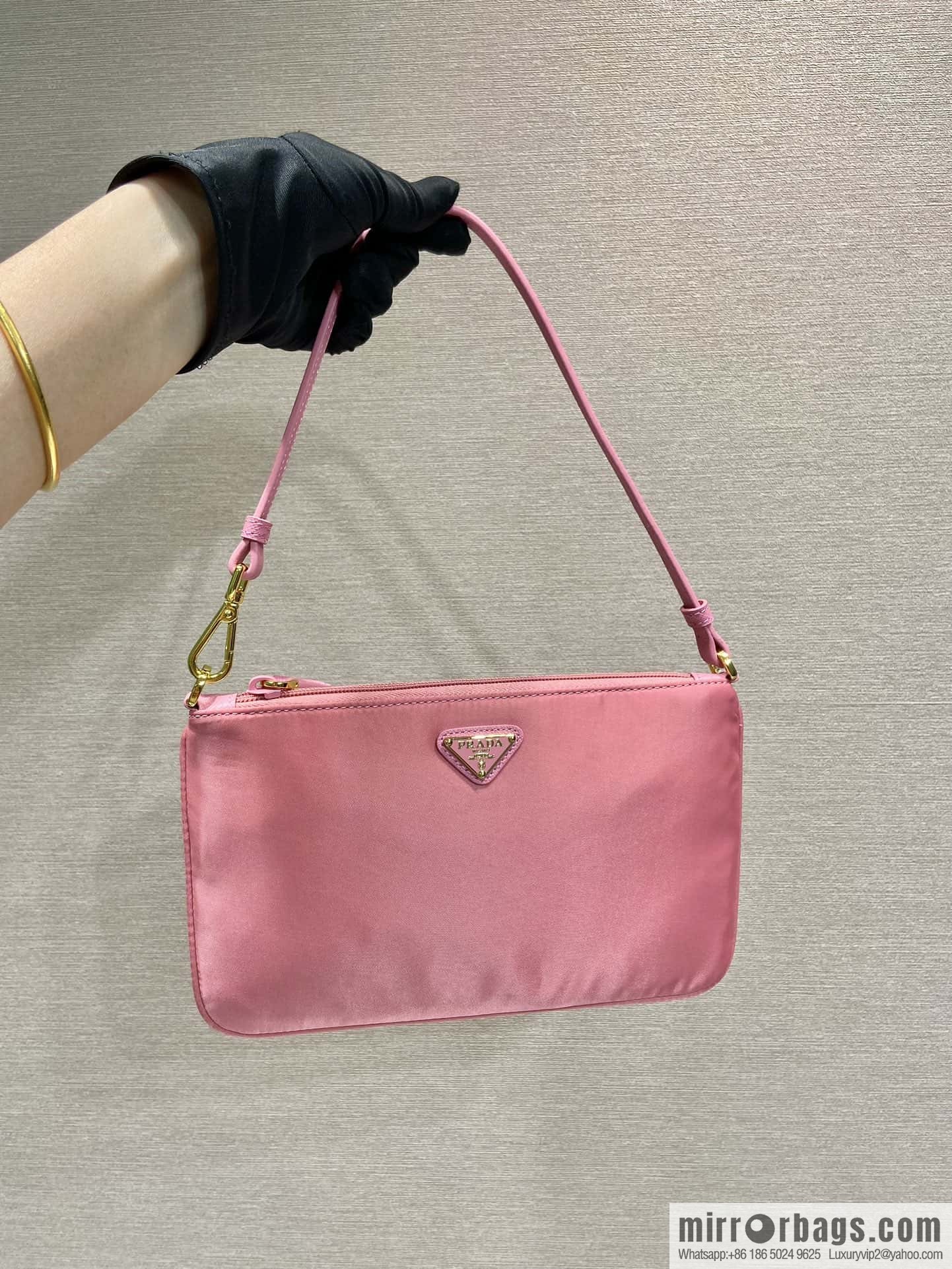 PRADA new armpit bag 🎉🎉 1NI545/K gold new 🎉🎉 pink