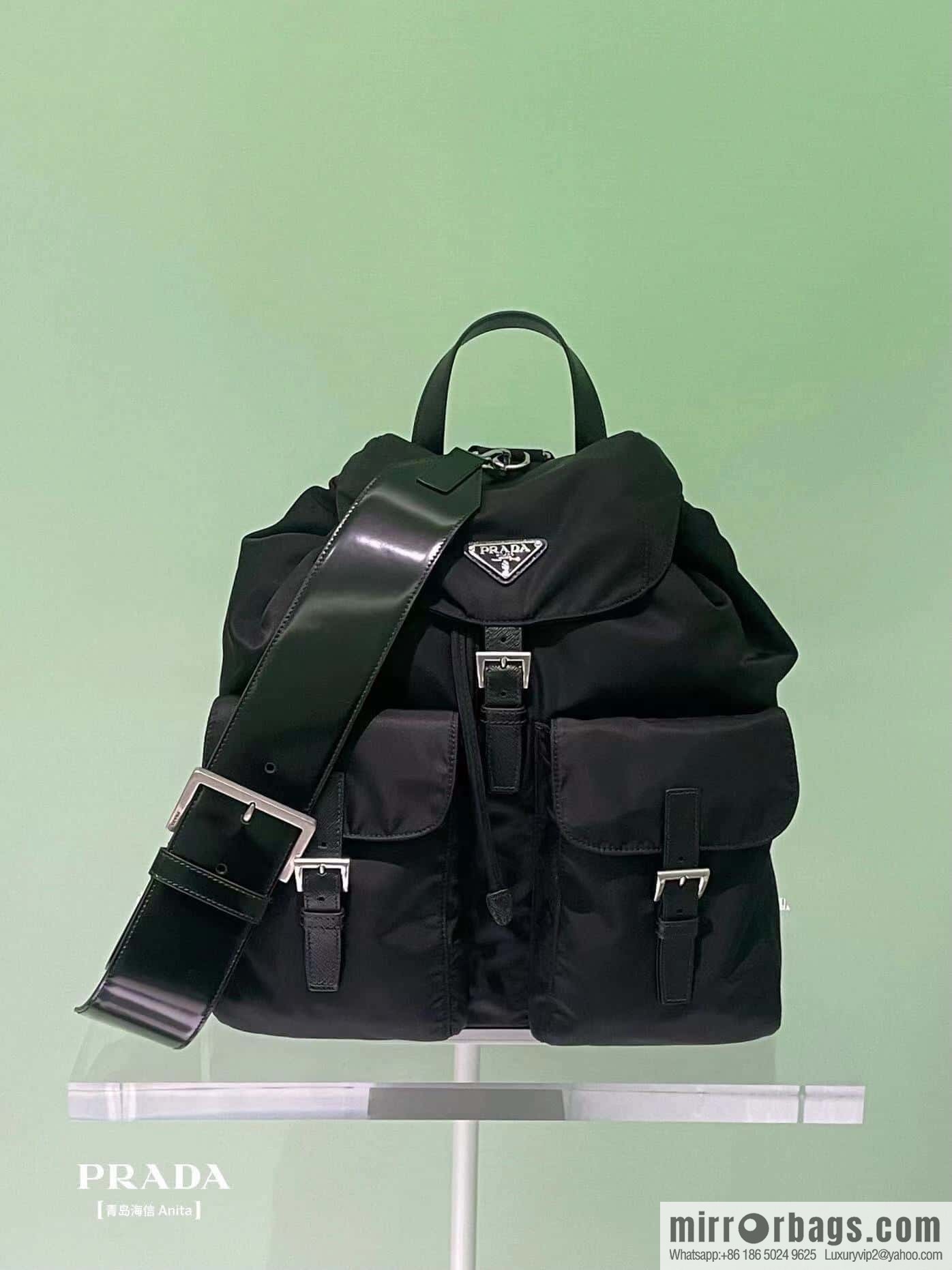 PRADA 🎉 new backpack 🎉 2VZ110 bright shoulder back🎉🎉