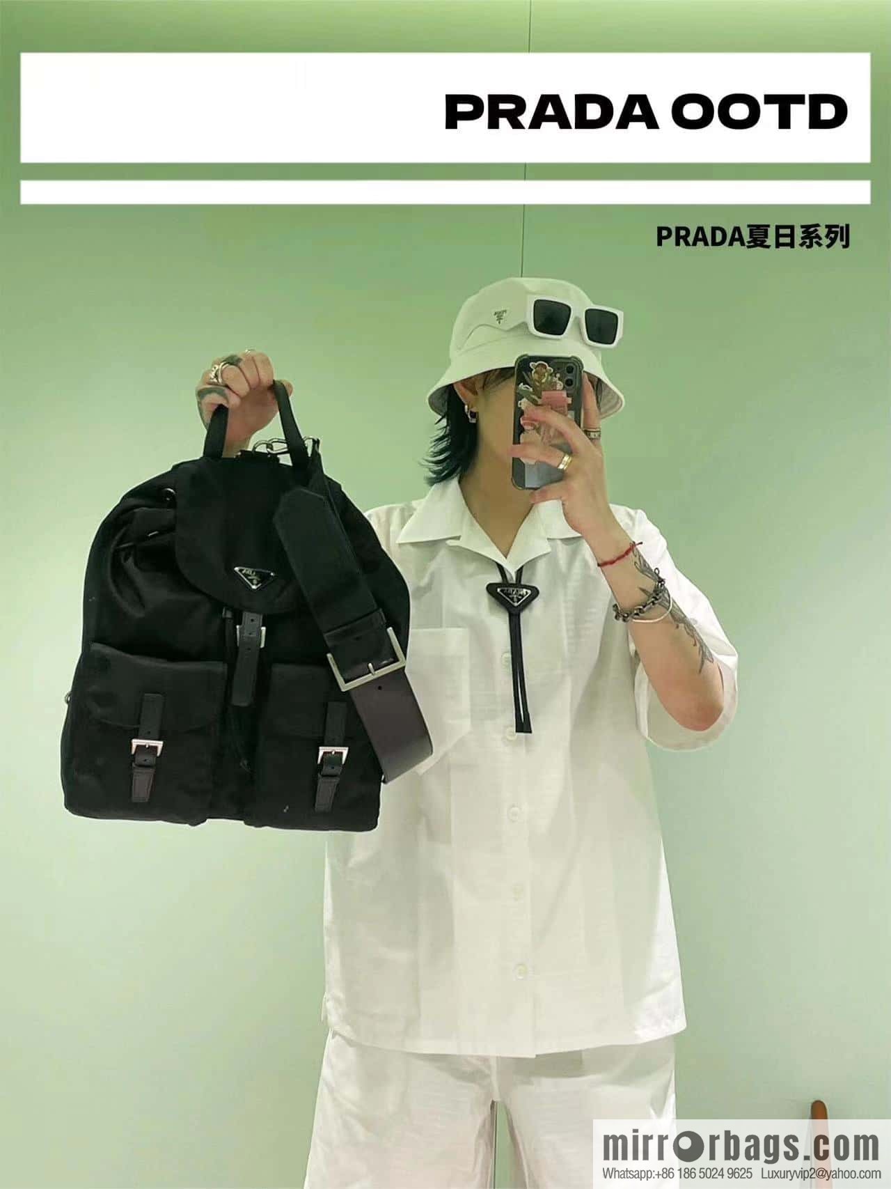 PRADA 🎉 new backpack 🎉 2VZ110 bright shoulder back🎉🎉