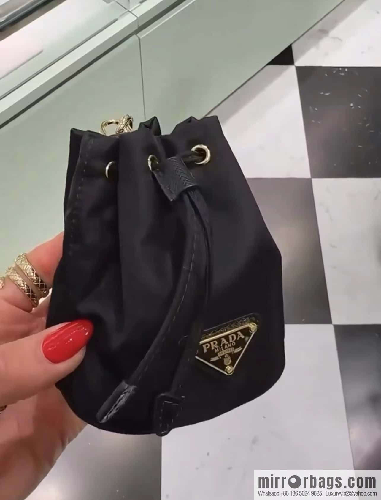 PRADA 🎉 mini bucket bag 🎉 1TT202 new 🎉🎉 black