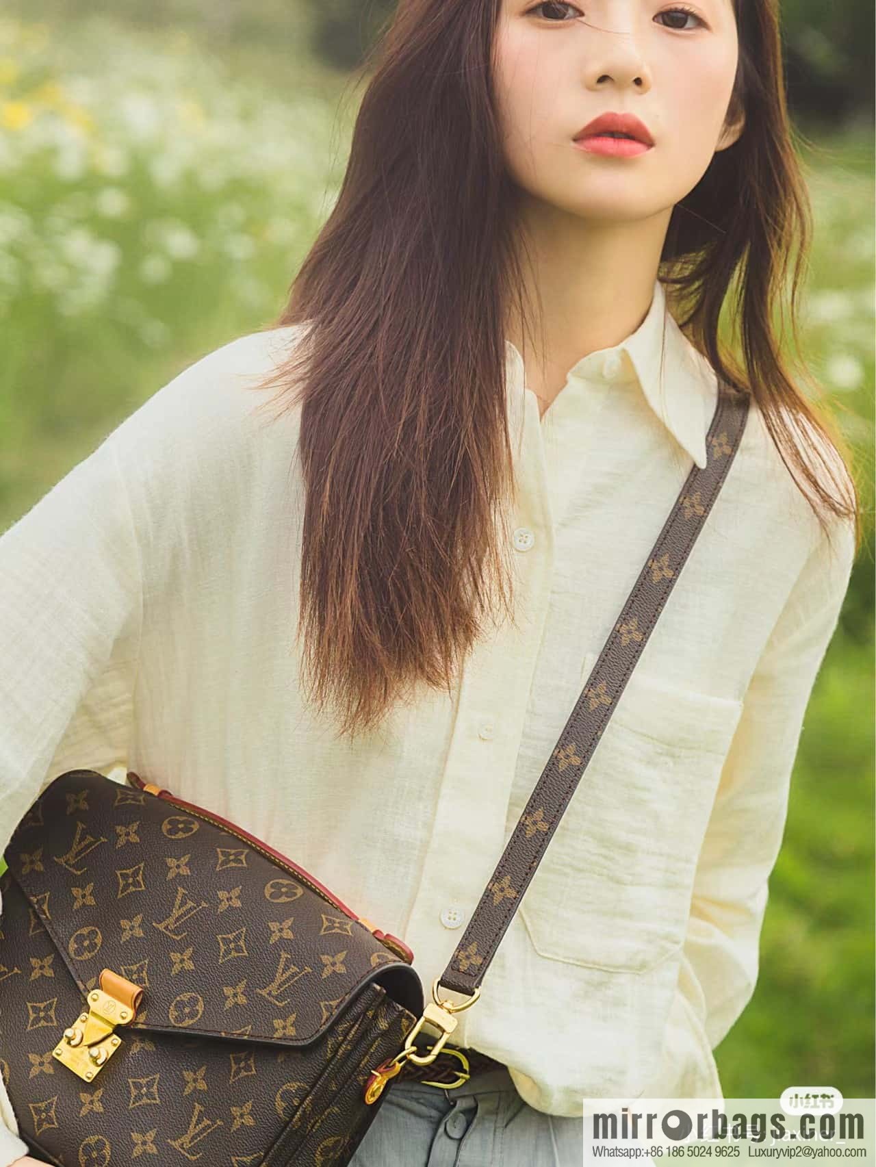 LV 𝐏𝐎𝐂𝐇𝐄𝐓𝐓𝐄 𝐌𝐄𝐓𝐈𝐒 chip rhombus code messenger bag series M44875