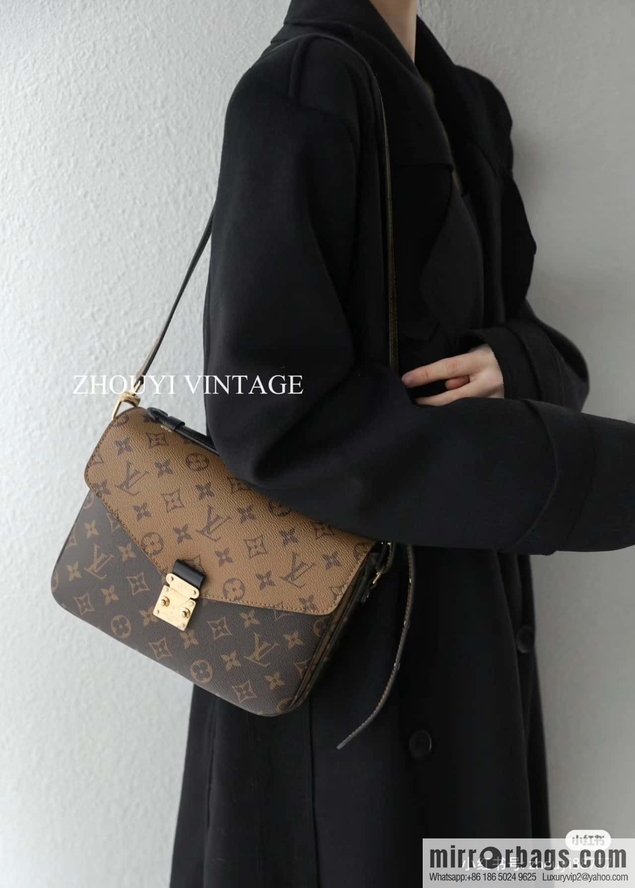 LV ππππππππ πππππ chip rhombus code messenger bag series M44876