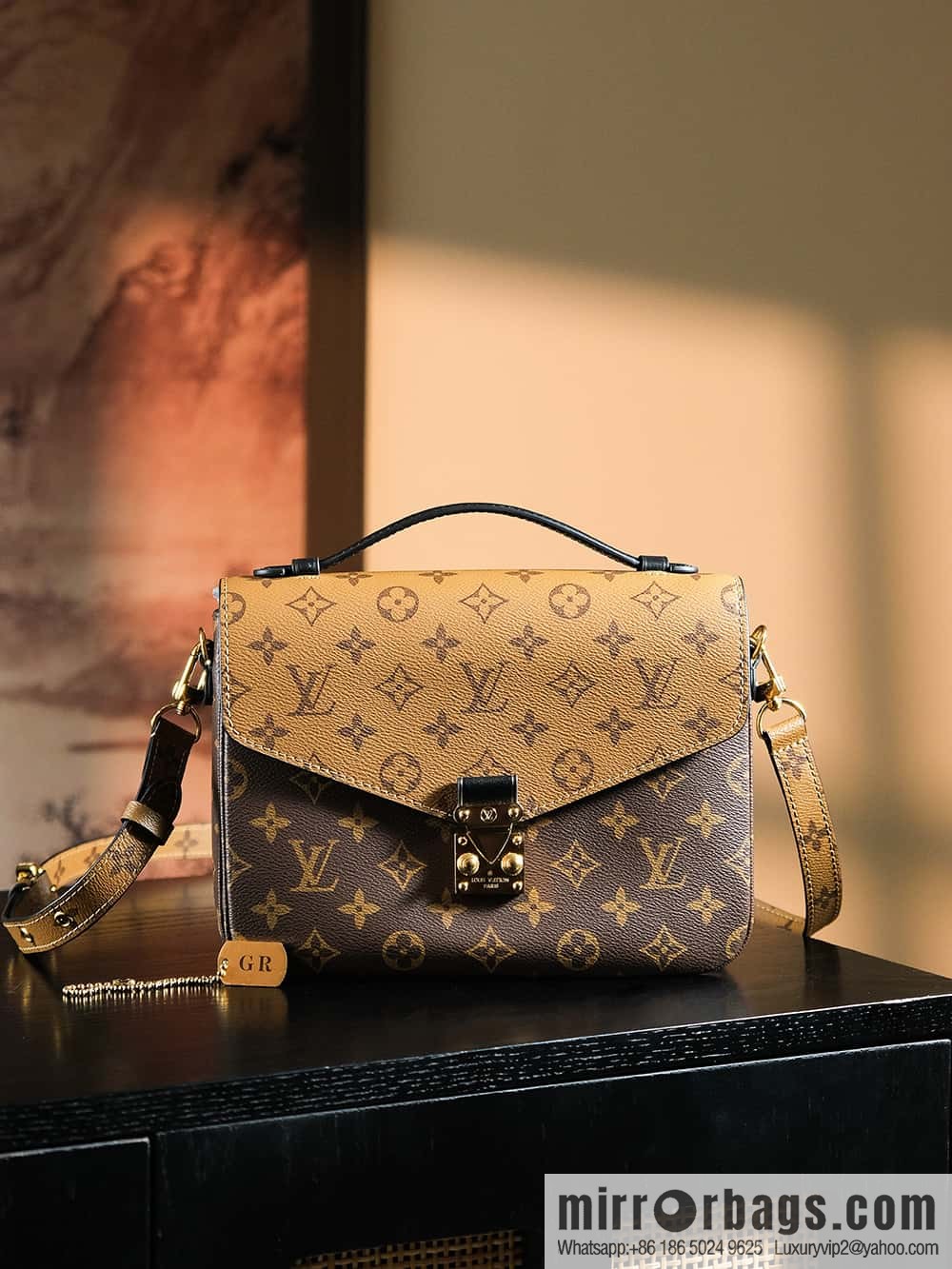 LV ππππππππ πππππ chip rhombus code messenger bag series M44876