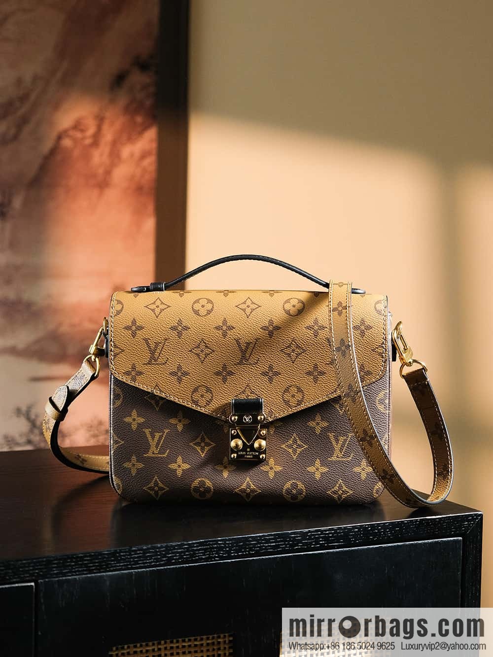 LV ππππππππ πππππ chip rhombus code messenger bag series M44876