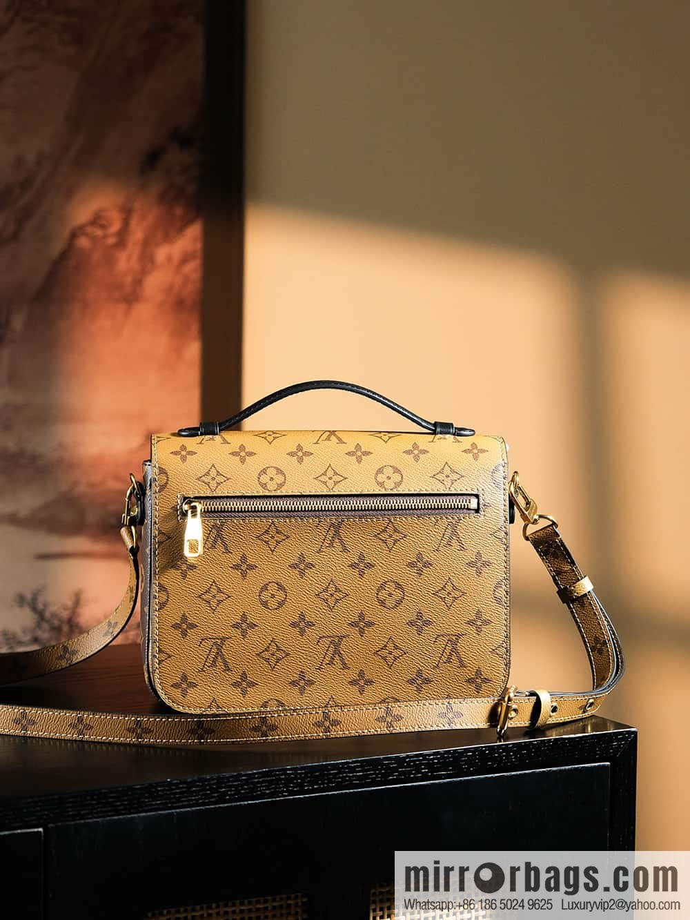 LV ππππππππ πππππ chip rhombus code messenger bag series M44876