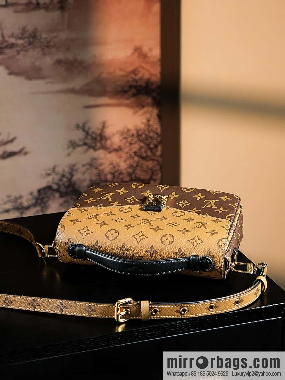 LV ππππππππ πππππ chip rhombus code messenger bag series M44876