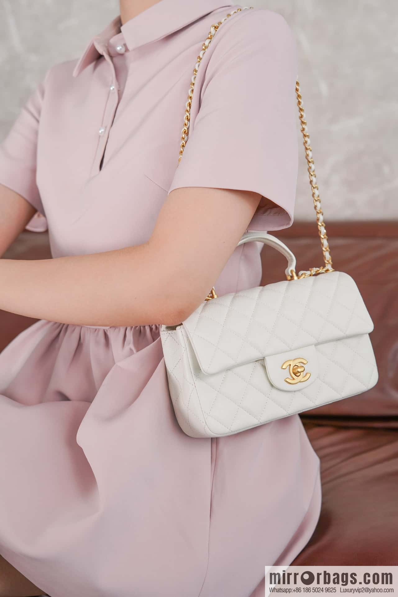 CHANEL 21S Handle CF Mini Platinum 🤍 AS2431