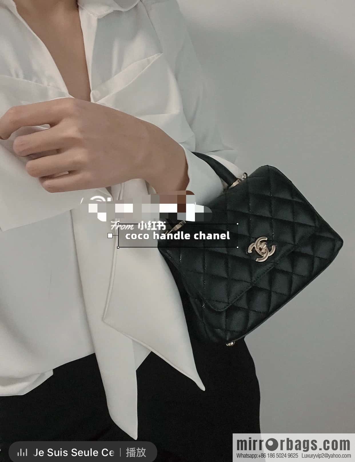CHANEL spring and summer new product 𝗠𝗶𝗡𝗶 𝗖𝗼𝗖𝗼 𝗛𝗮𝗻𝗱𝗹𝗲 black gold AS2215