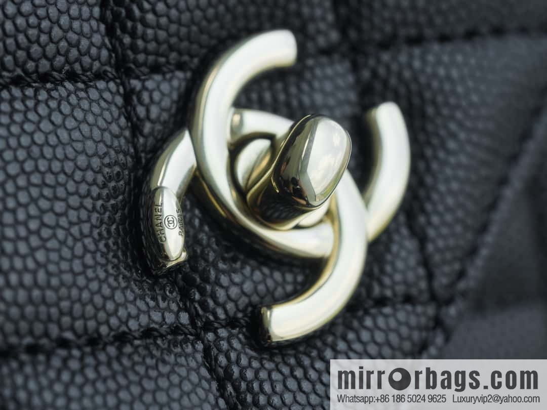 CHANEL spring and summer new product 𝗠𝗶𝗡𝗶 𝗖𝗼𝗖𝗼 𝗛𝗮𝗻𝗱𝗹𝗲 black gold AS2215