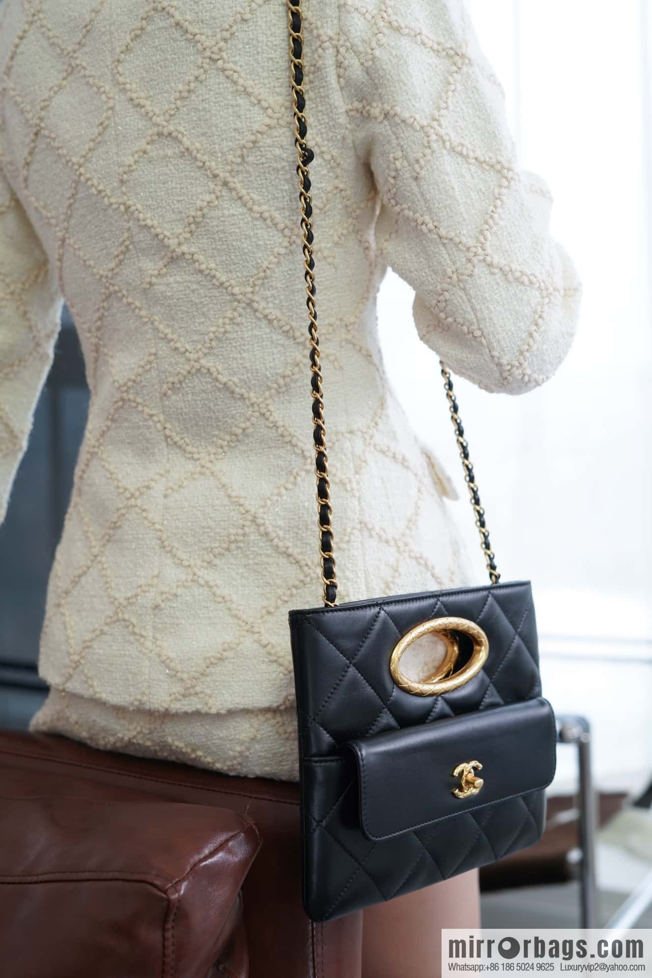 CHANEL 24B Superior Craft Workshop, Dinner Bag, Black AS5038 B17663 94305