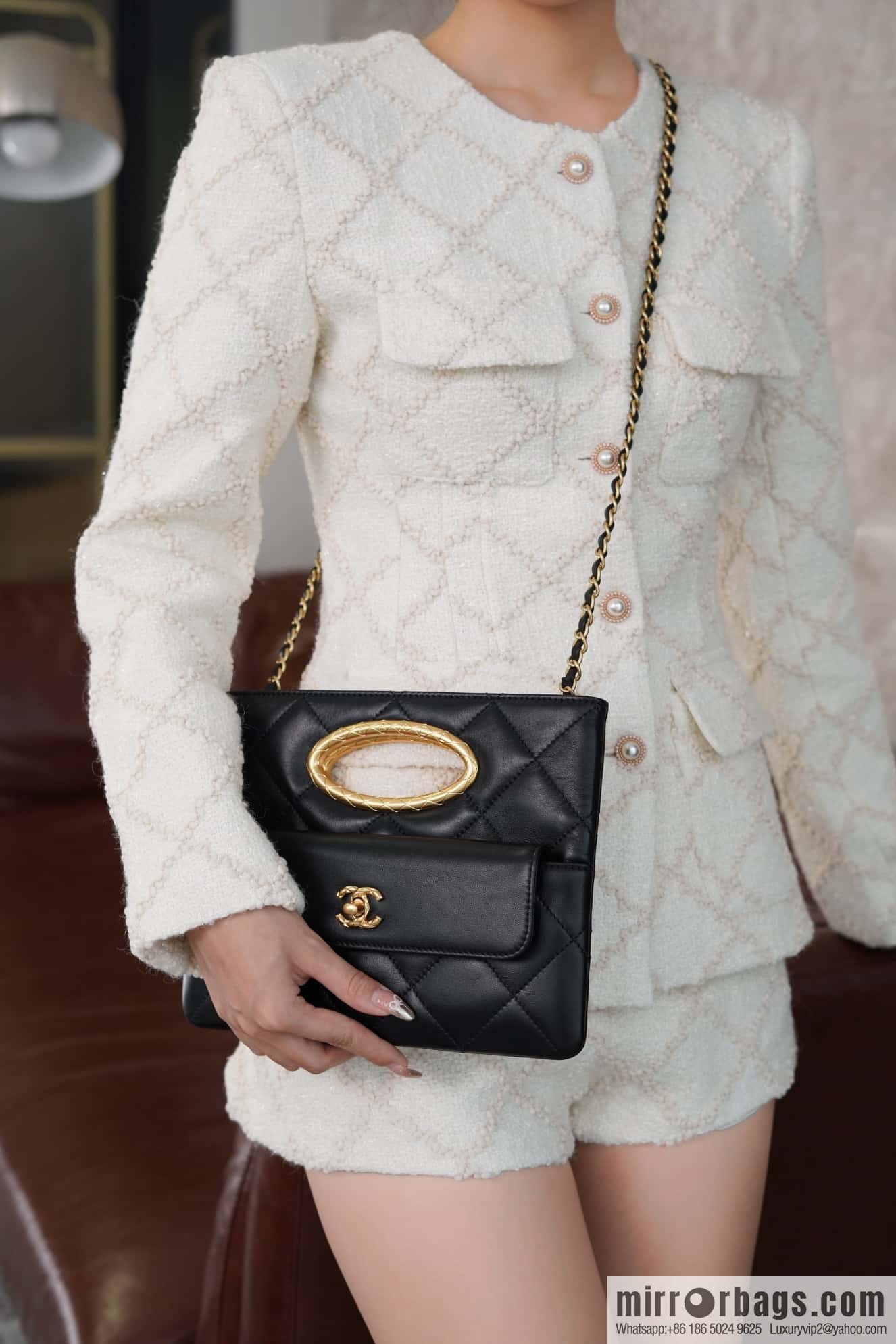 CHANEL 24B Superior Craft Workshop, Dinner Bag, Black AS5038 B17663 94305