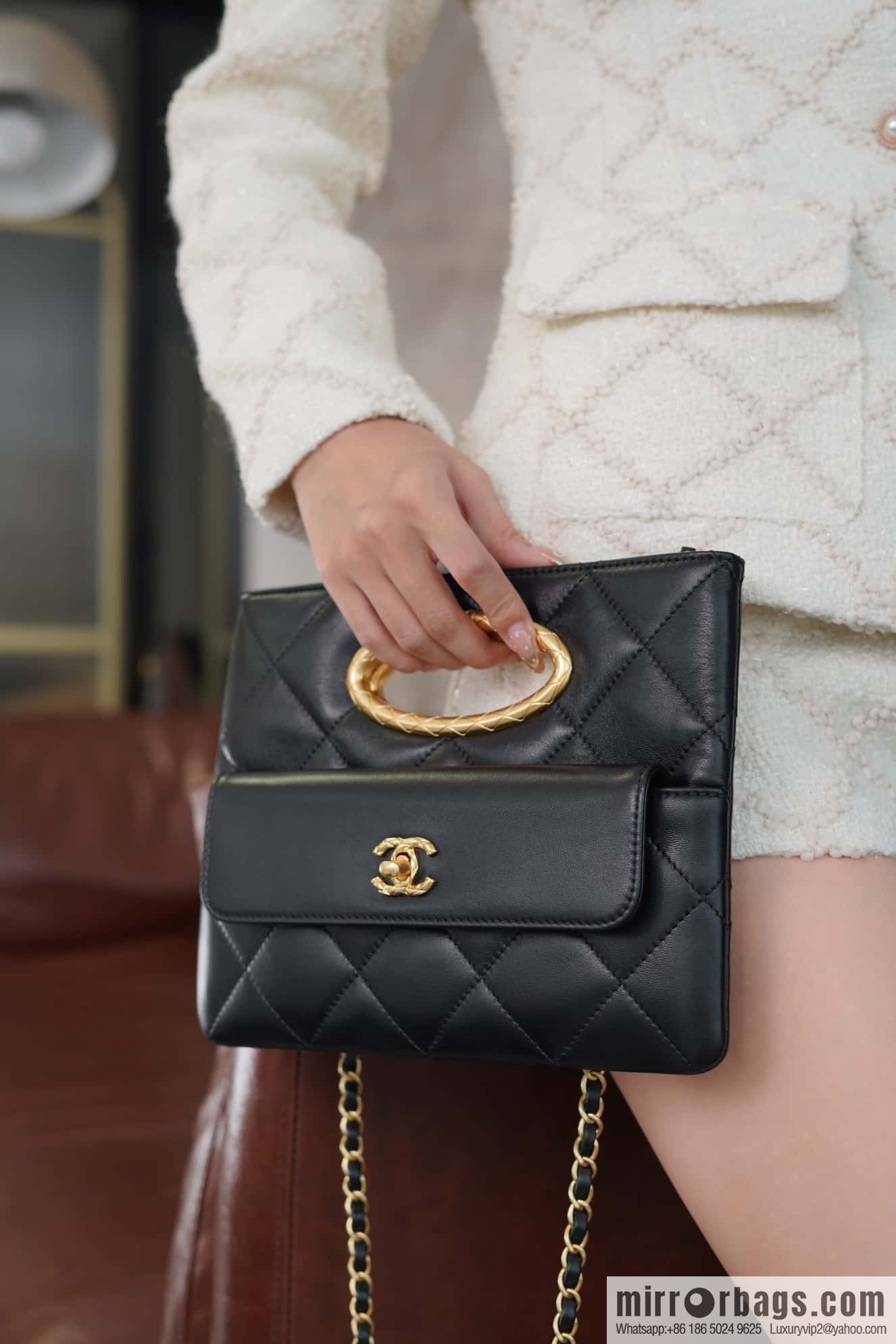 CHANEL 24B Superior Craft Workshop, Dinner Bag, Black AS5038 B17663 94305