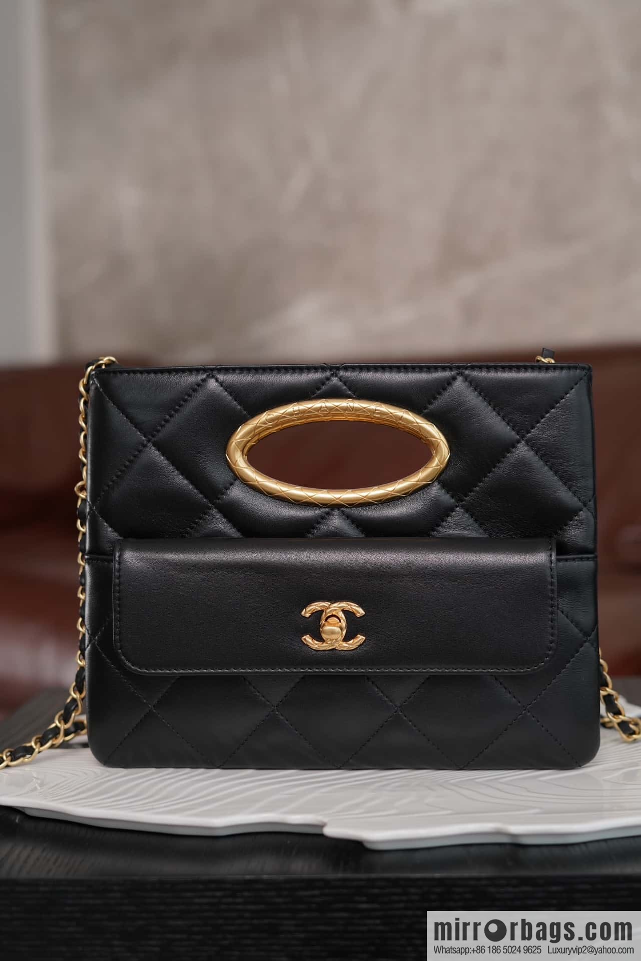 CHANEL 24B Superior Craft Workshop, Dinner Bag, Black AS5038 B17663 94305