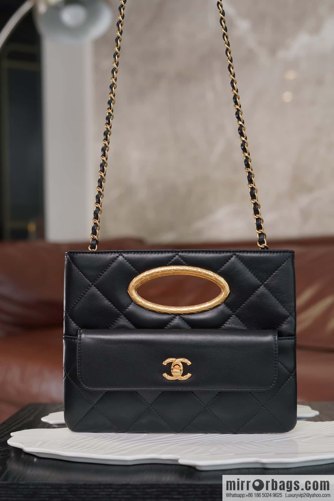 CHANEL 24B Superior Craft Workshop, Dinner Bag, Black AS5038 B17663 94305