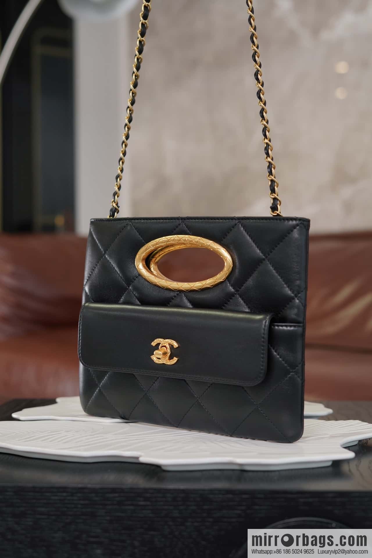 CHANEL 24B Superior Craft Workshop, Dinner Bag, Black AS5038 B17663 94305