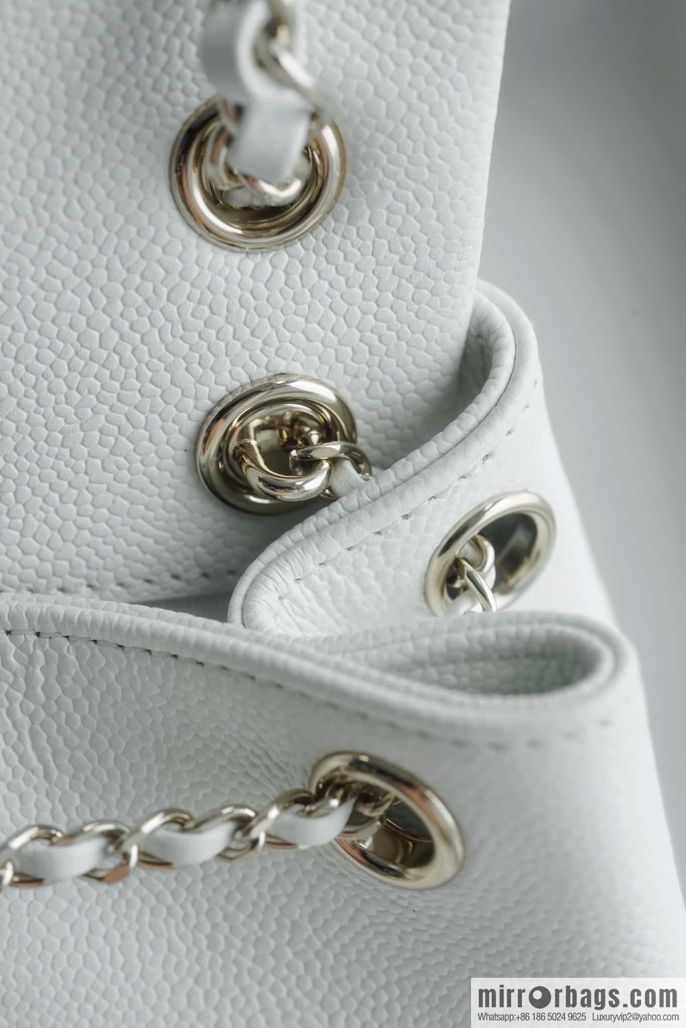 CHANEL Duma backpack, genuine leather, white AS3860.
