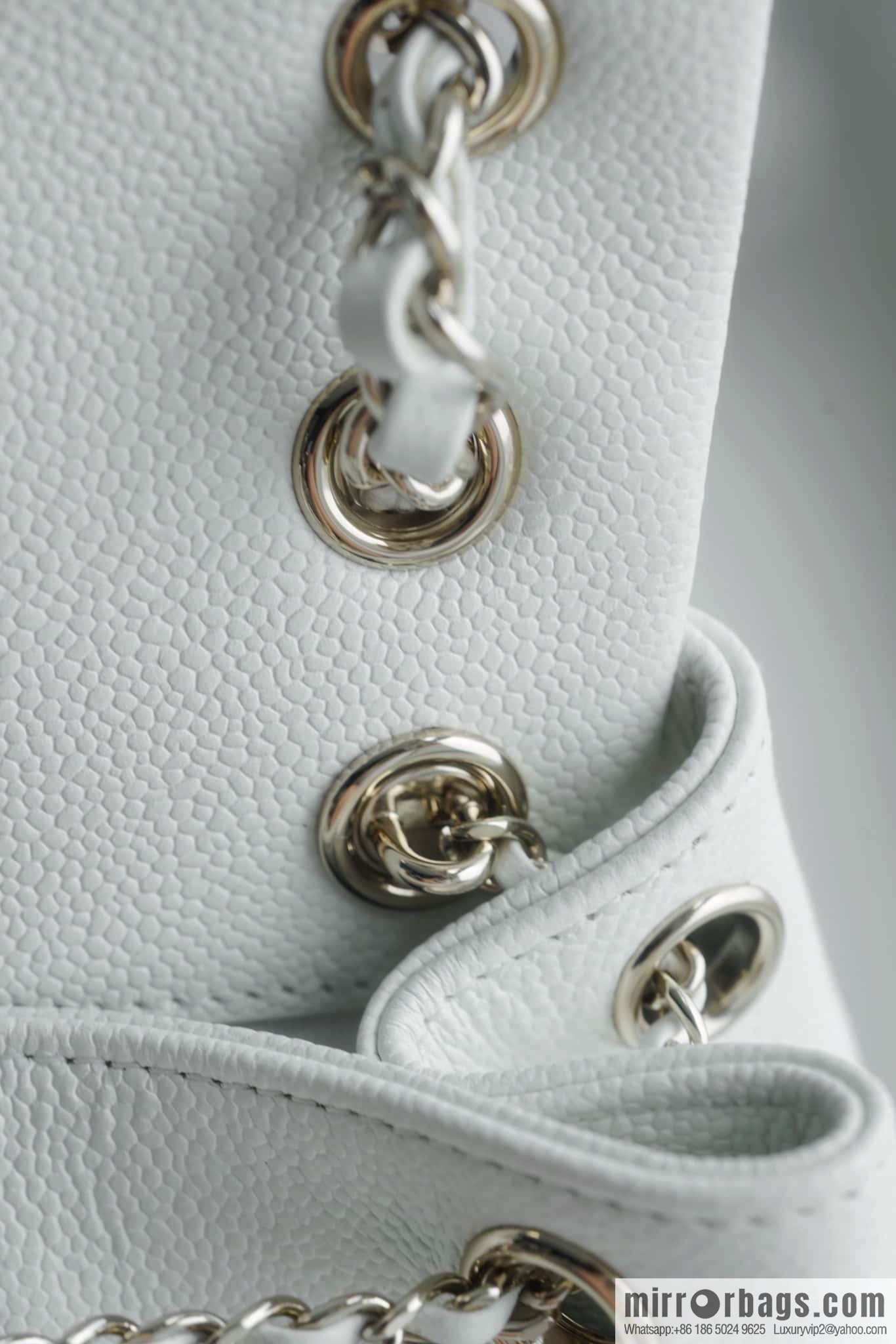 CHANEL Duma backpack, genuine leather, white AS3860.
