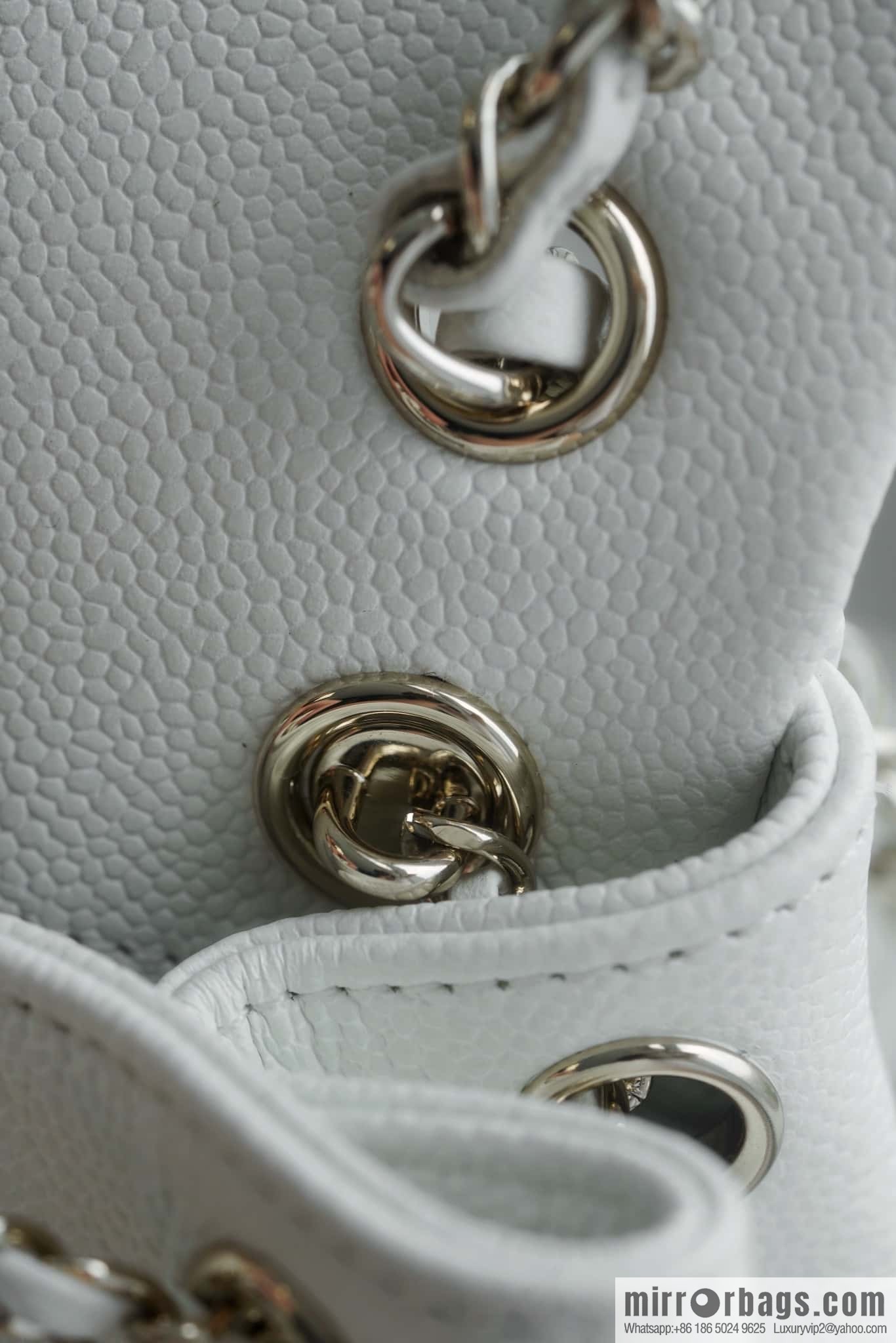 CHANEL Duma backpack, genuine leather, white AS3860.