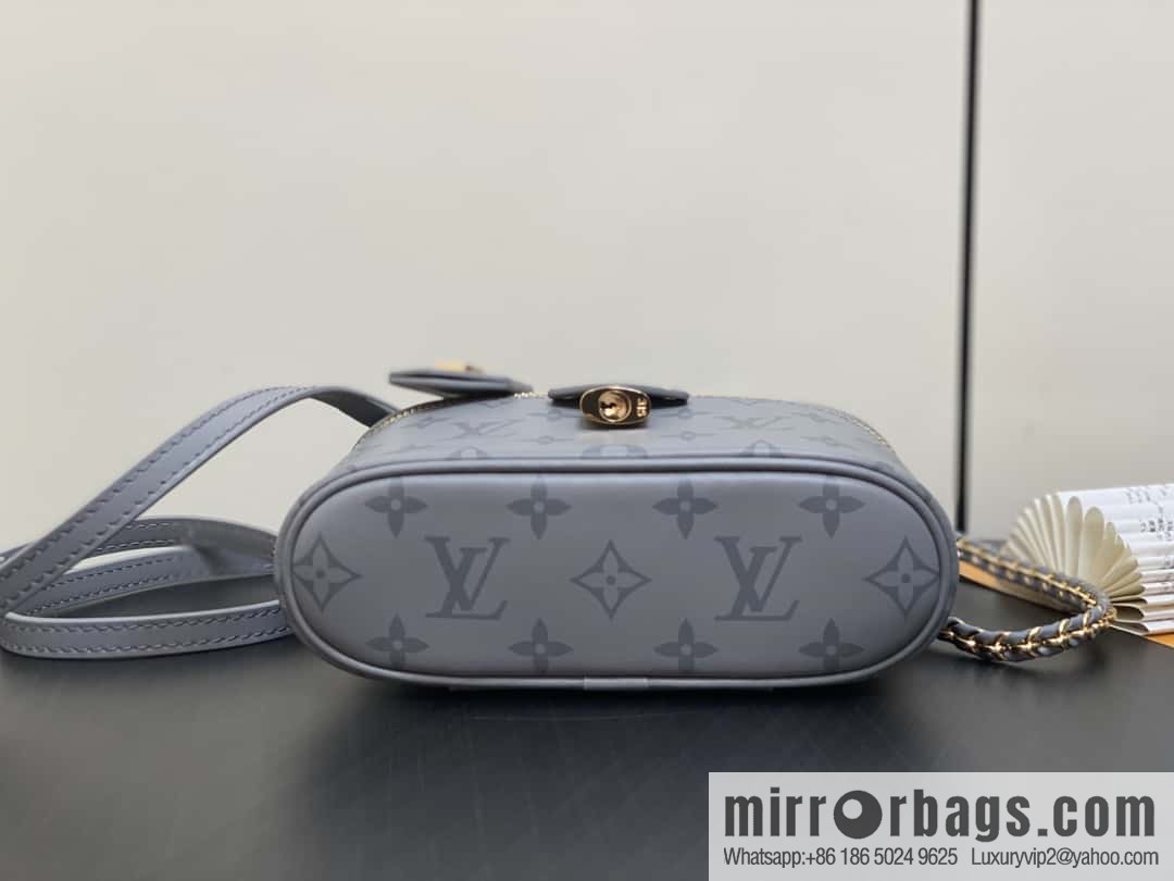 [Original order boutique] M12427 shark gray silk screen printing, full leather chain bag series Vanity Chain Pouch handbag