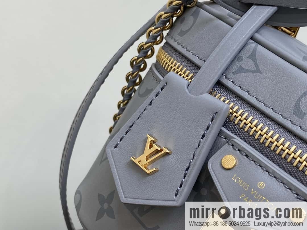 [Original order boutique] M12427 shark gray silk screen printing, full leather chain bag series Vanity Chain Pouch handbag