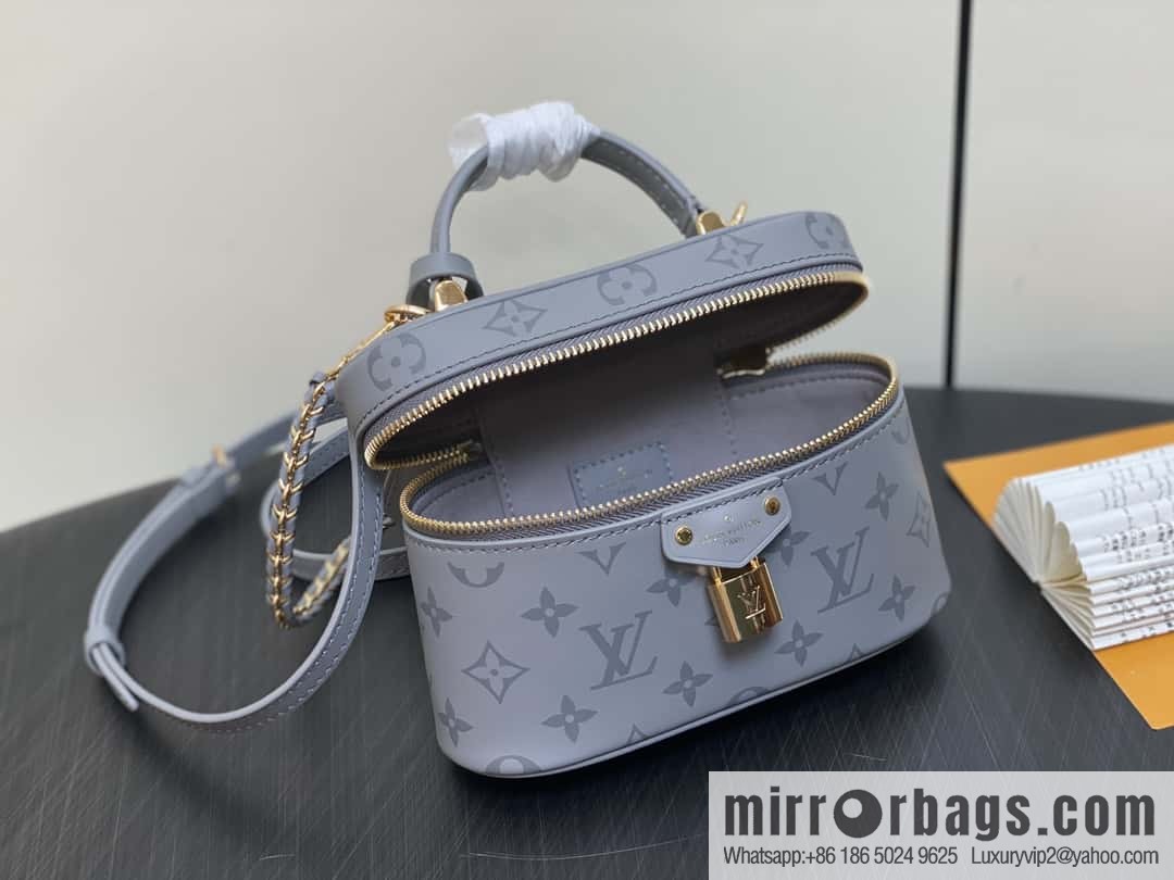 [Original order boutique] M12427 shark gray silk screen printing, full leather chain bag series Vanity Chain Pouch handbag