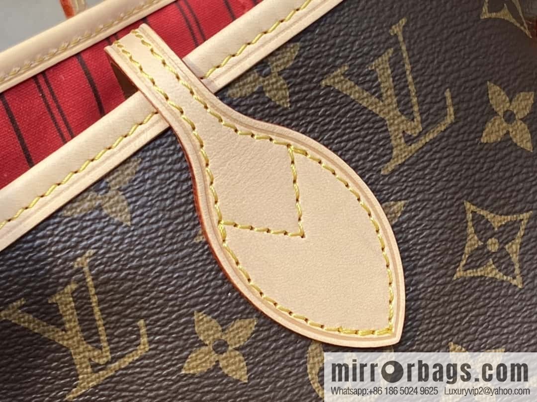 [Original order boutique] M12096 old flower red, double-sided available, variable code chip version, shopping bag series NEVERFULL medium handbag