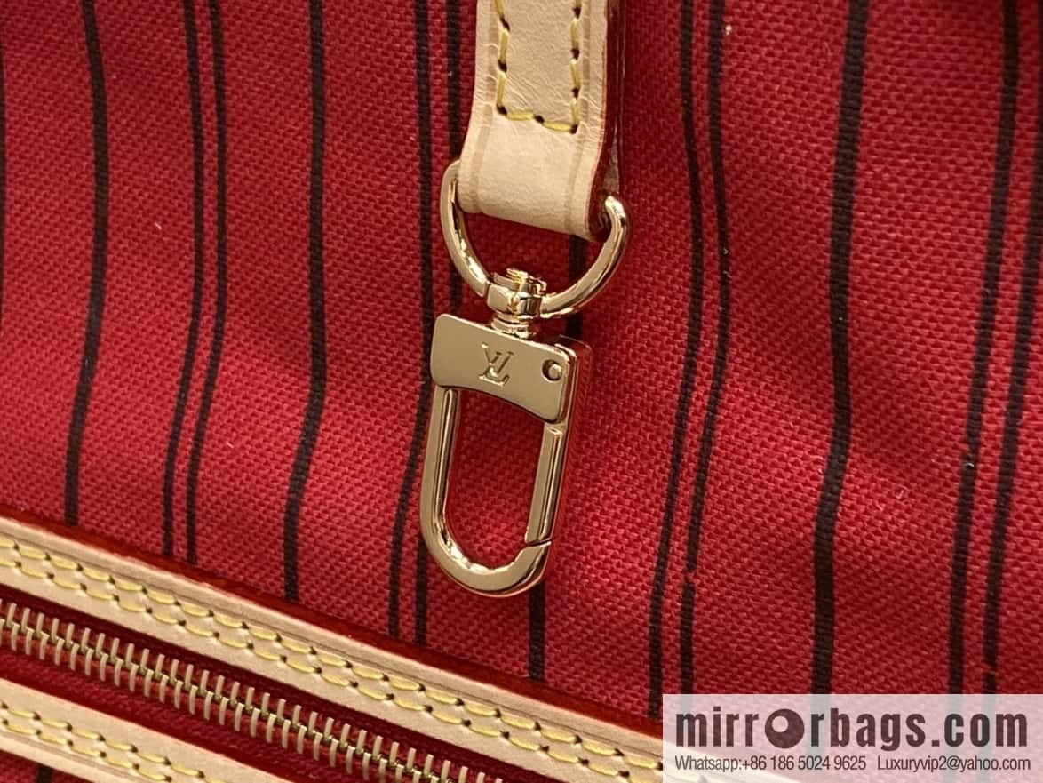 [Original order boutique] M12096 old flower red, double-sided available, variable code chip version, shopping bag series NEVERFULL medium handbag