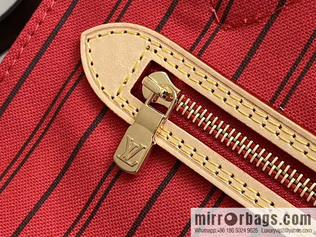 [Original order boutique] M12096 old flower red, double-sided available, variable code chip version, shopping bag series NEVERFULL medium handbag