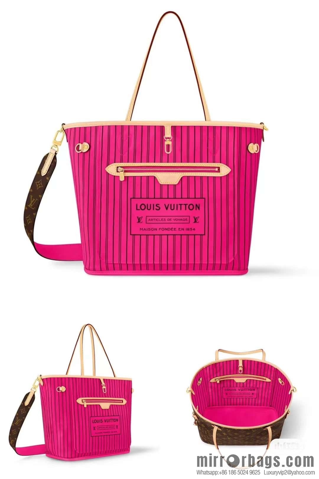 [Original order boutique] M12257 presbyopia plum red, available on both sides, variable code chip version, shopping bag series NEVERFULL medium handbag