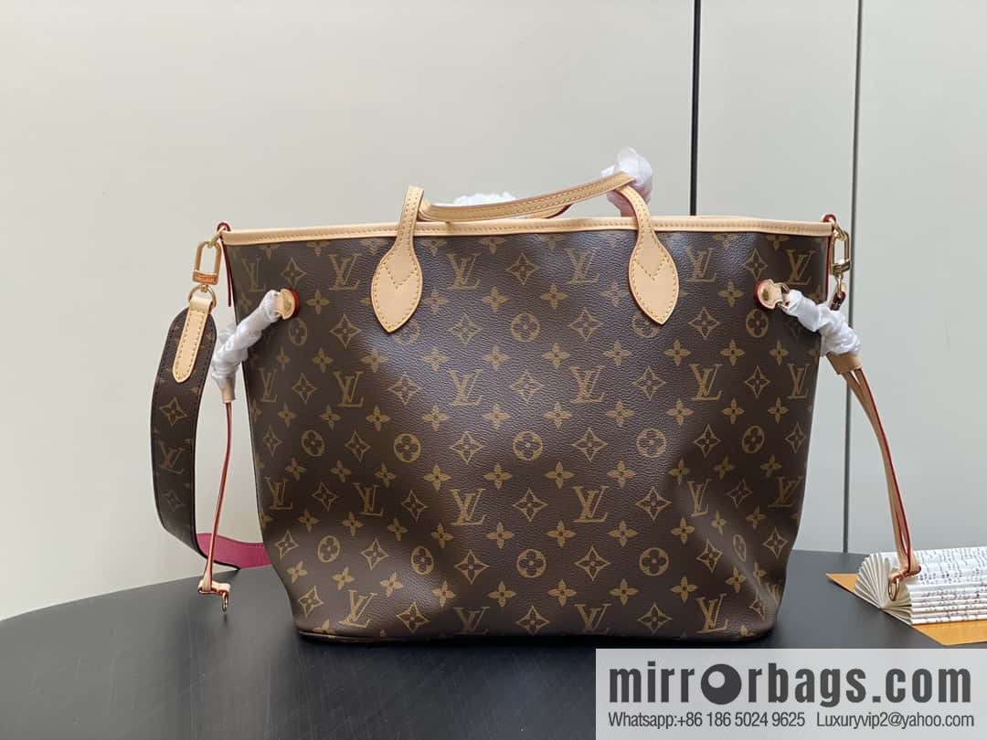 [Original order boutique] M12257 presbyopia plum red, available on both sides, variable code chip version, shopping bag series NEVERFULL medium handbag