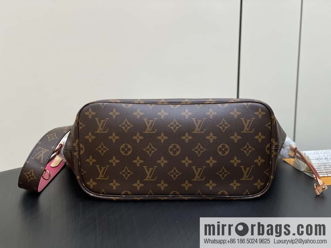 [Original order boutique] M12257 presbyopia plum red, available on both sides, variable code chip version, shopping bag series NEVERFULL medium handbag