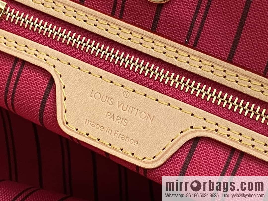 [Original order boutique] M12257 presbyopia plum red, available on both sides, variable code chip version, shopping bag series NEVERFULL medium handbag